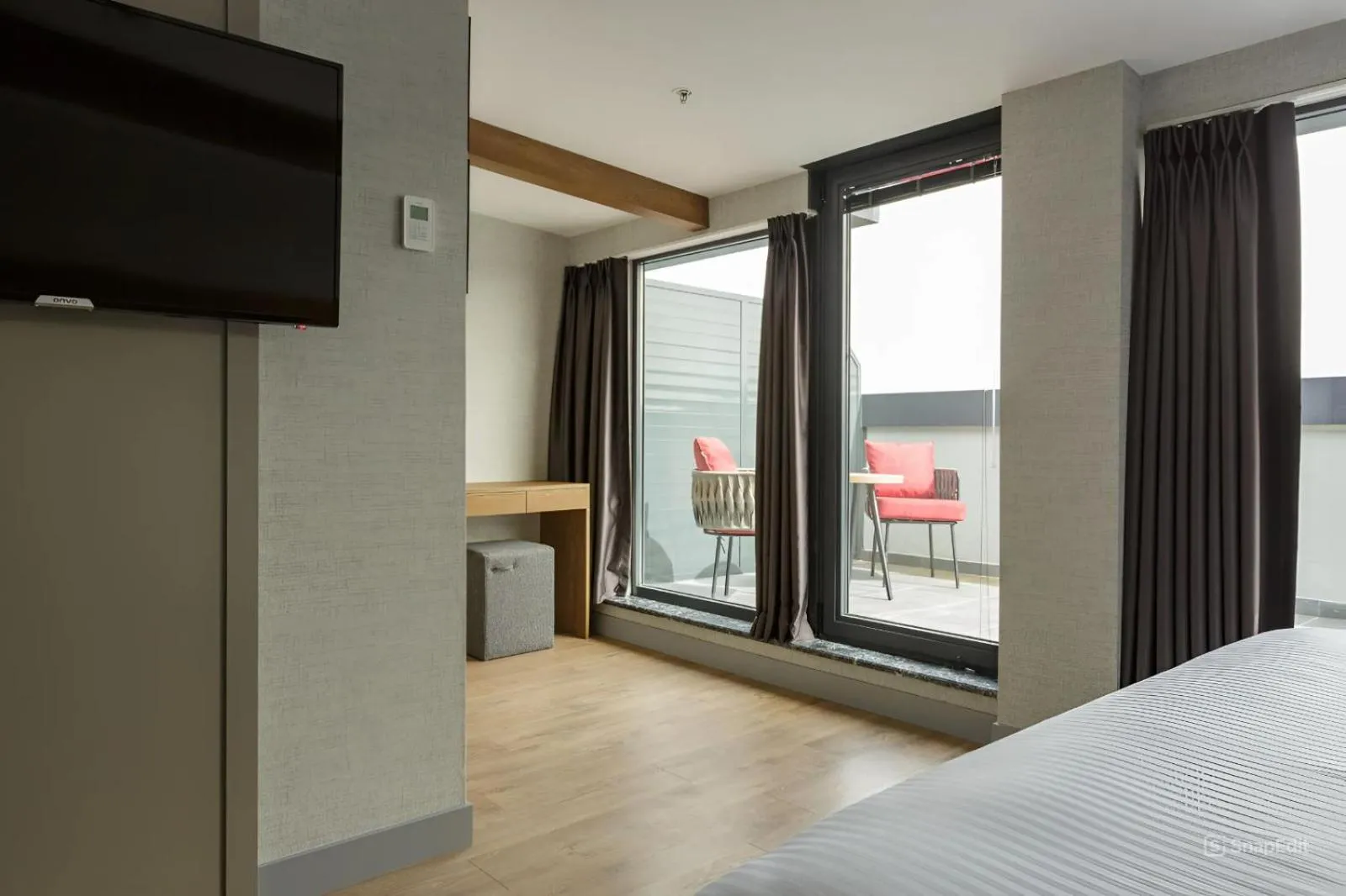 Balcony/Terrace, Bed in Ramada Encore by Wyndham Istanbul Arnavutkoy