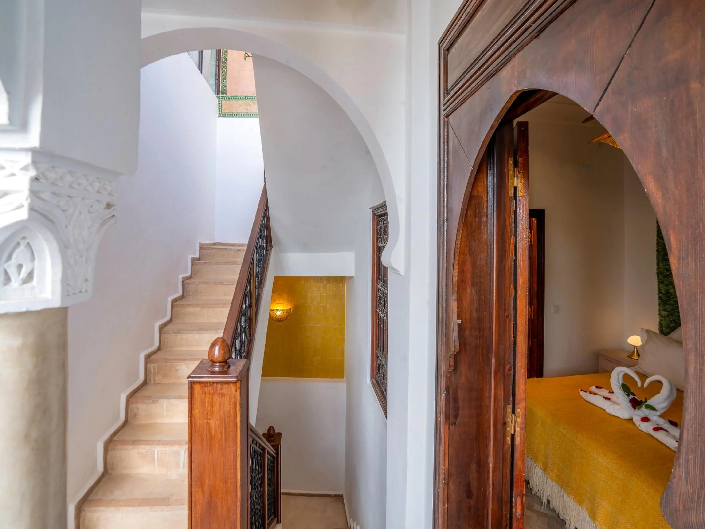 Bed in Kilimini Riad & SPA