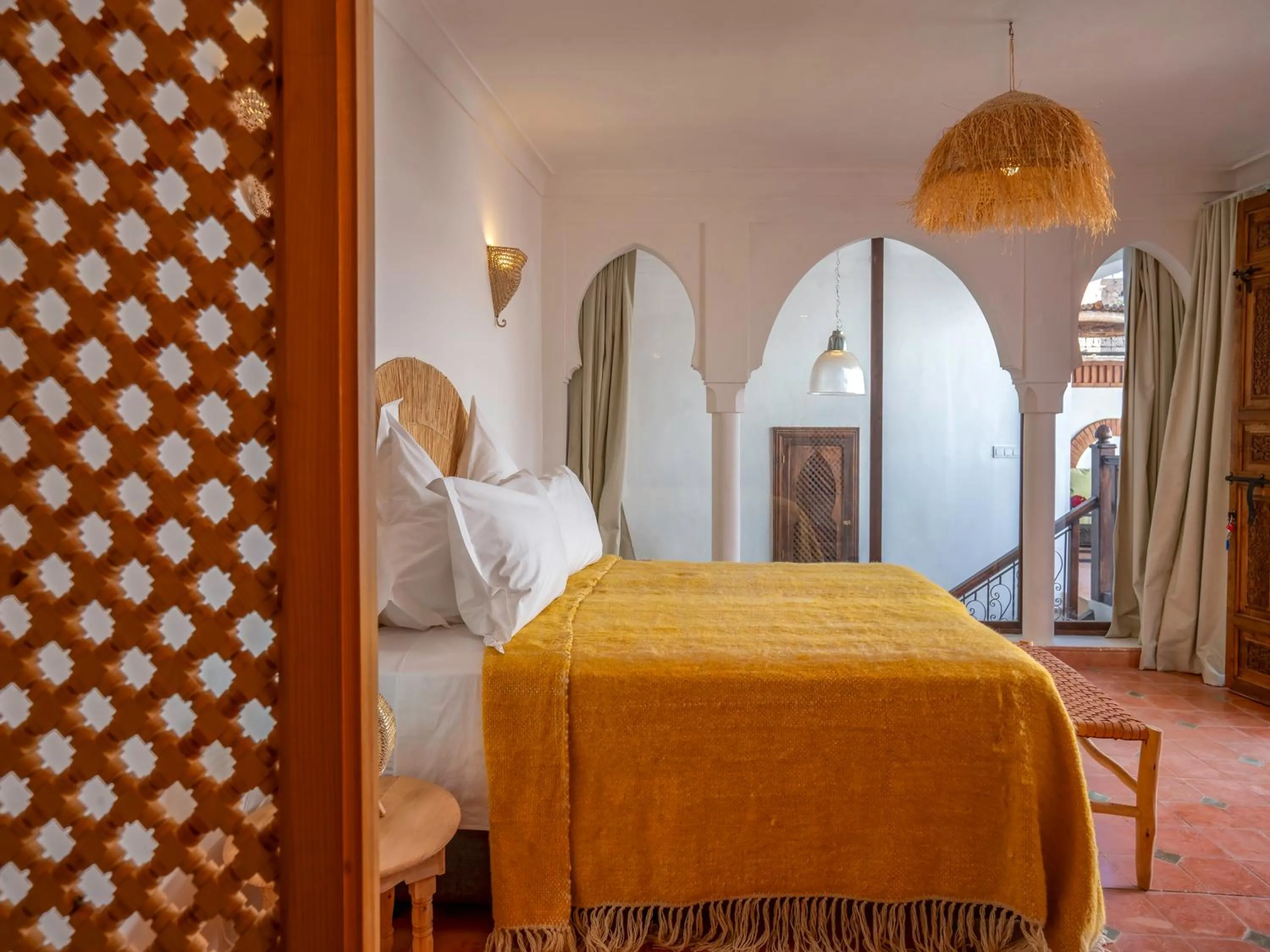 Bed in Kilimini Riad & SPA