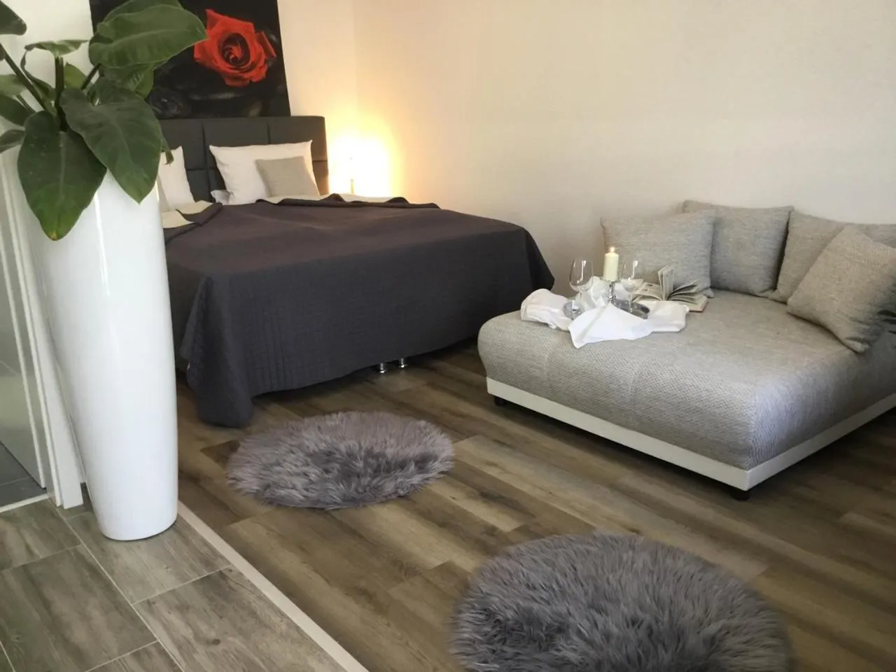 Bed in Hotel Zum Berggarten