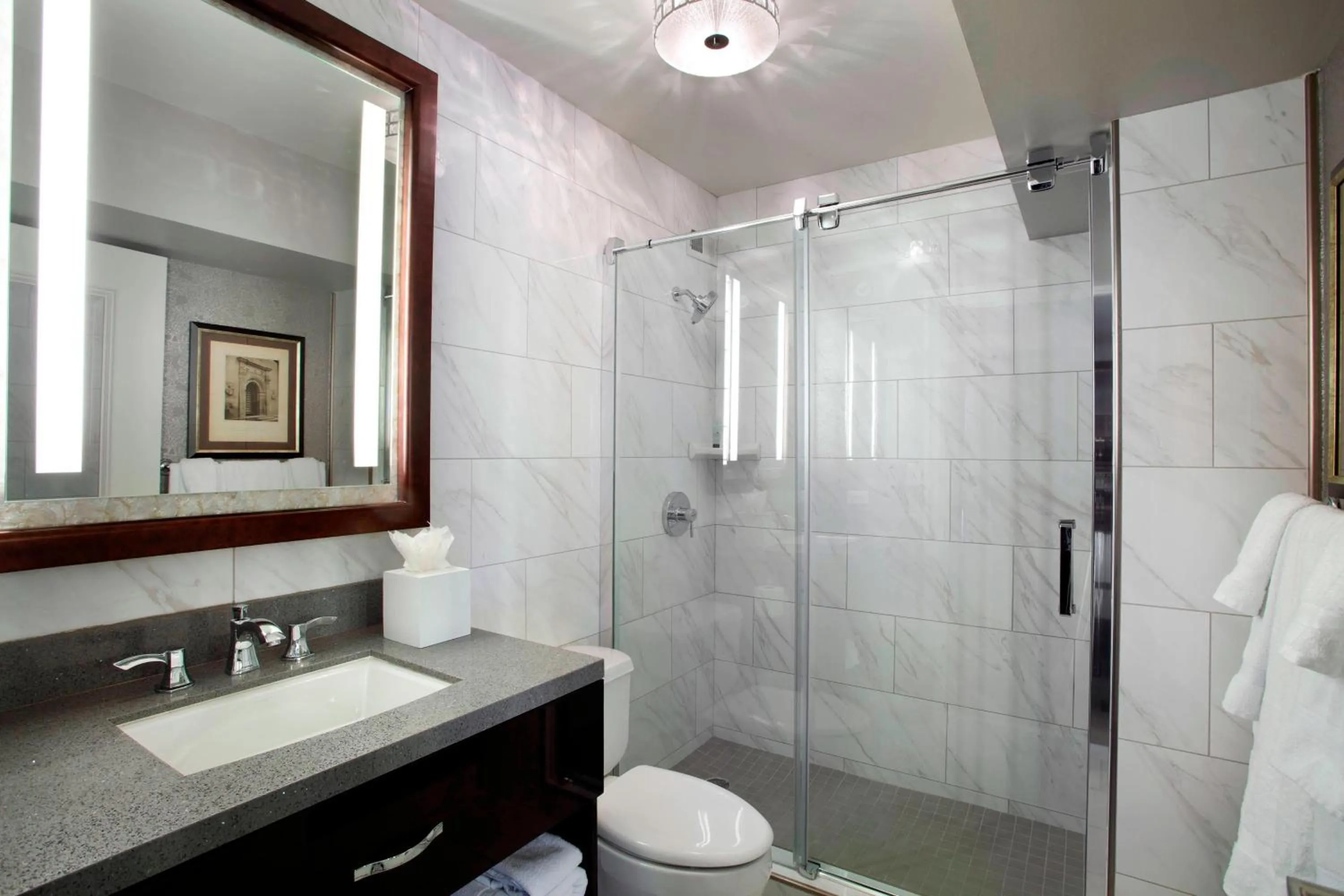 Bathroom in Ambassador Hotel Tulsa, Autograph Collection