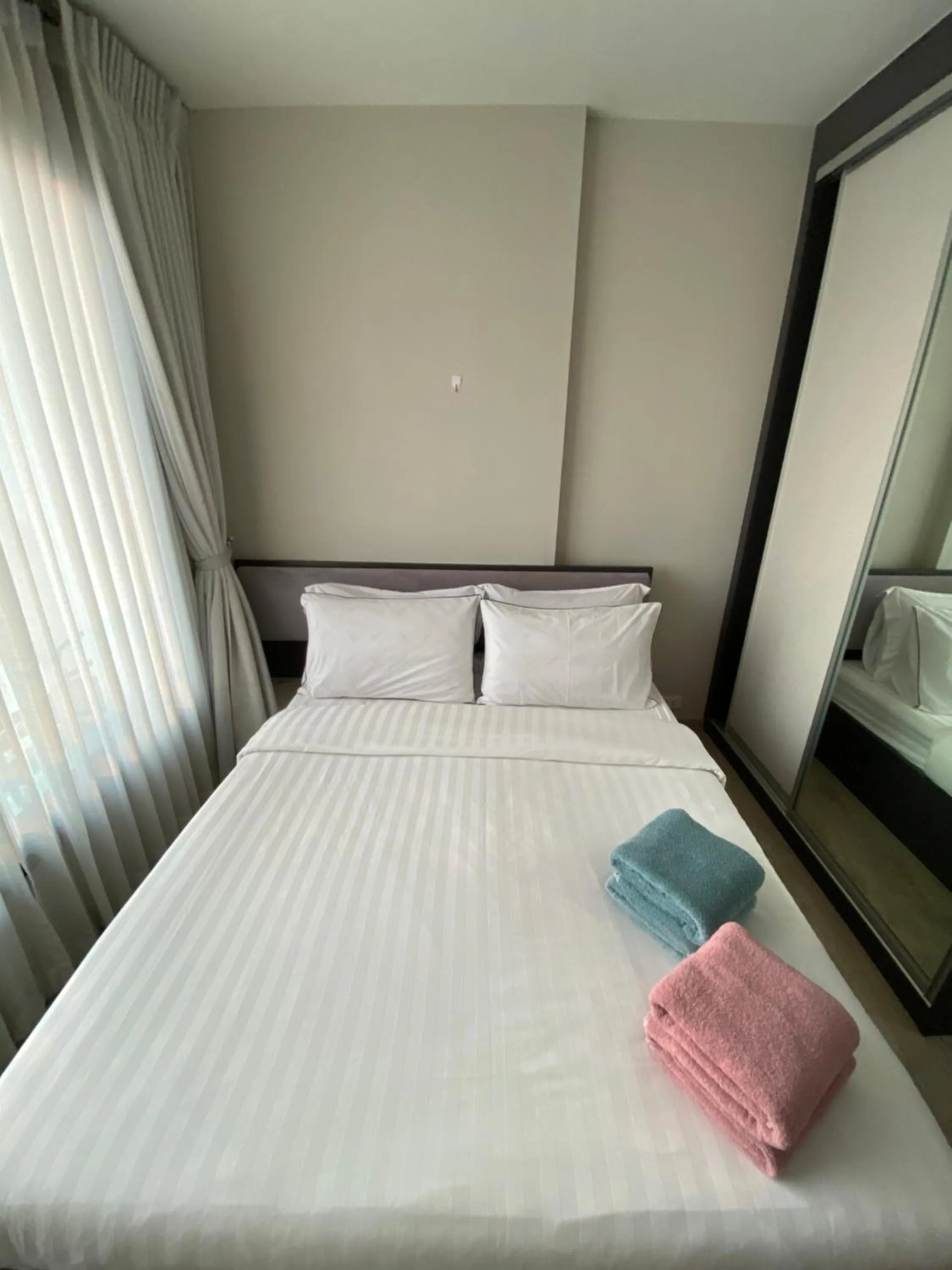 Bed in The base in pattaya condo
