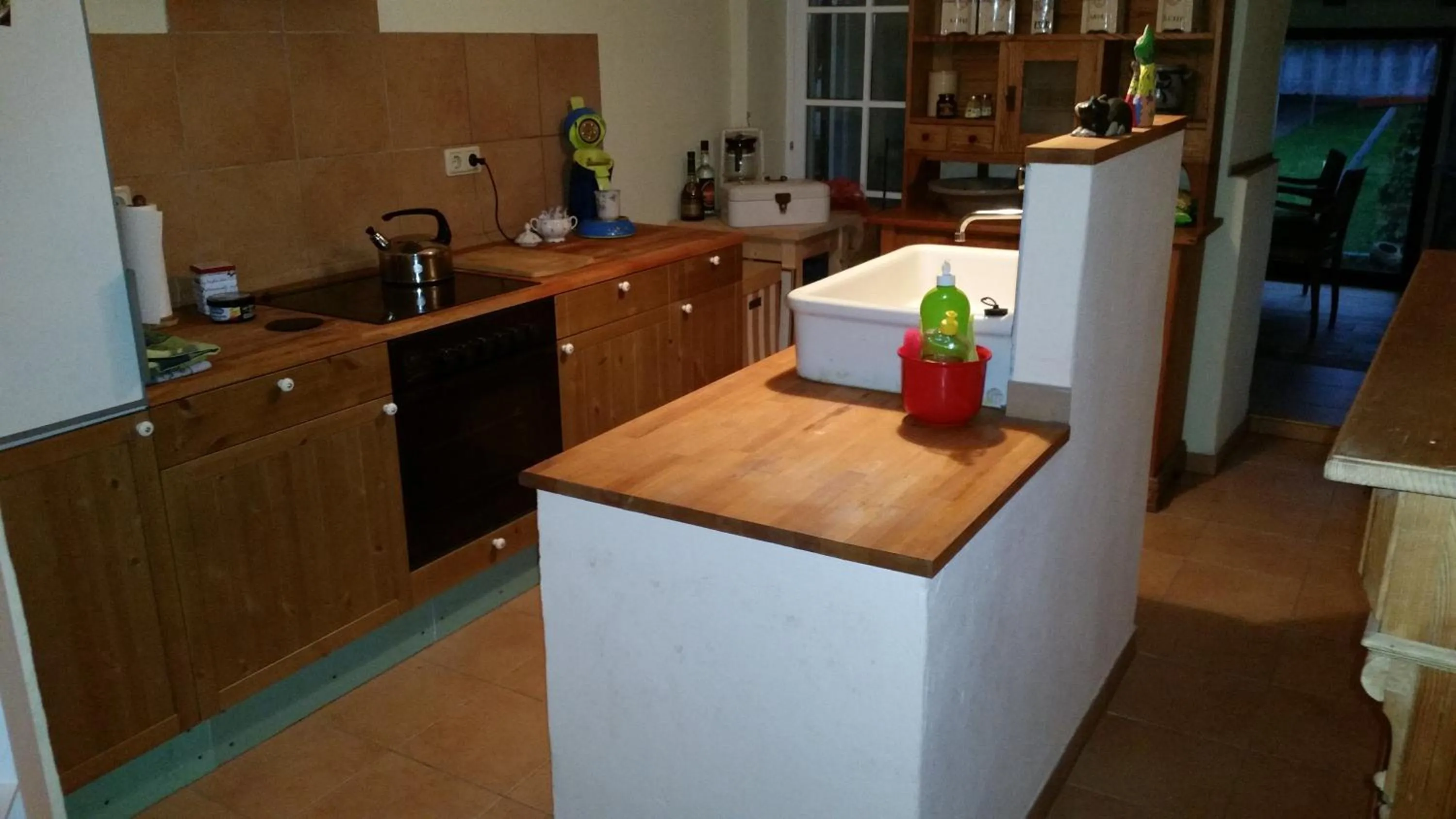 Kitchen or kitchenette in Ferienwohnungen Bistro Tebecks