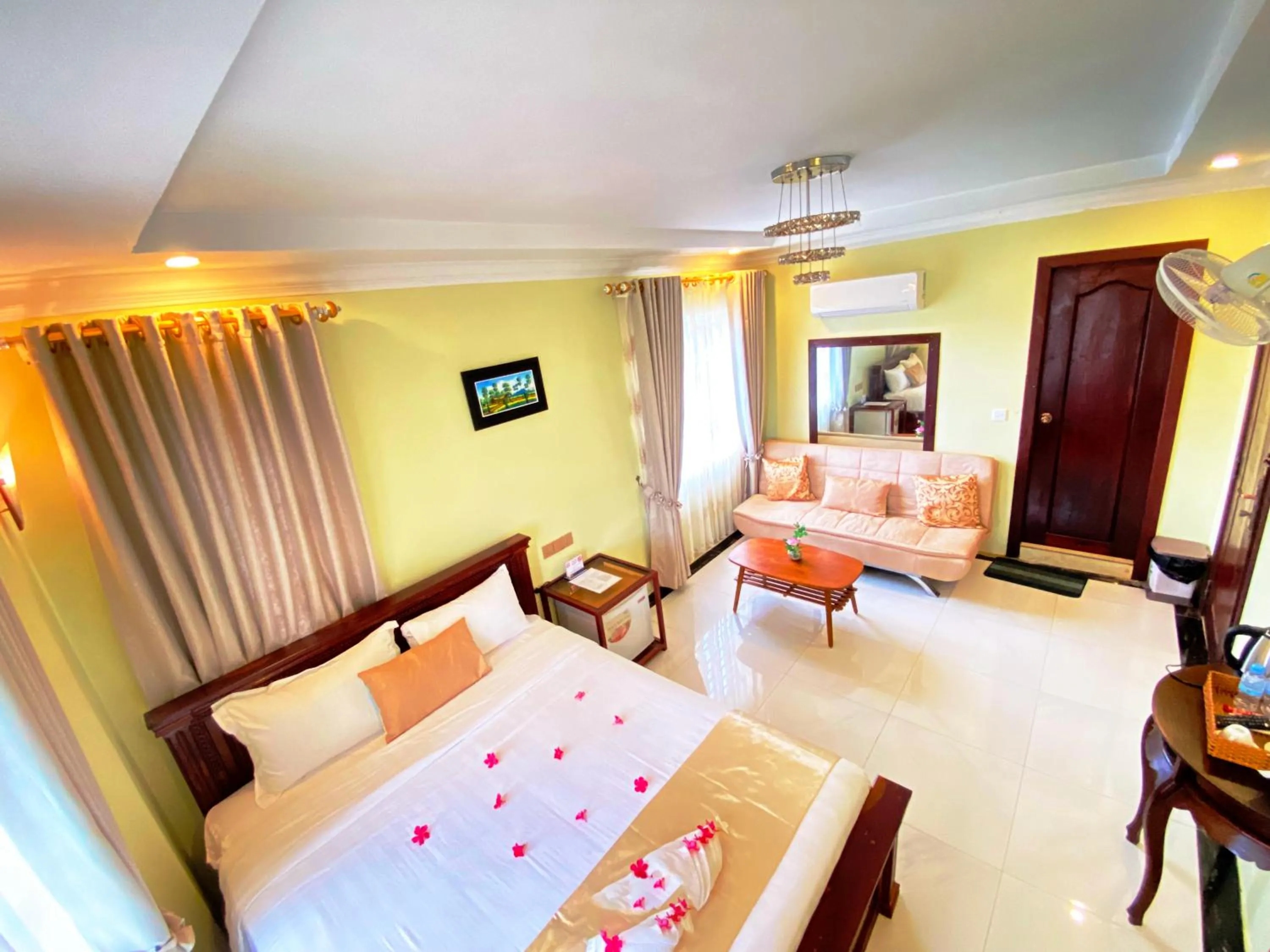 Bed in AHHA Boutique Kampot