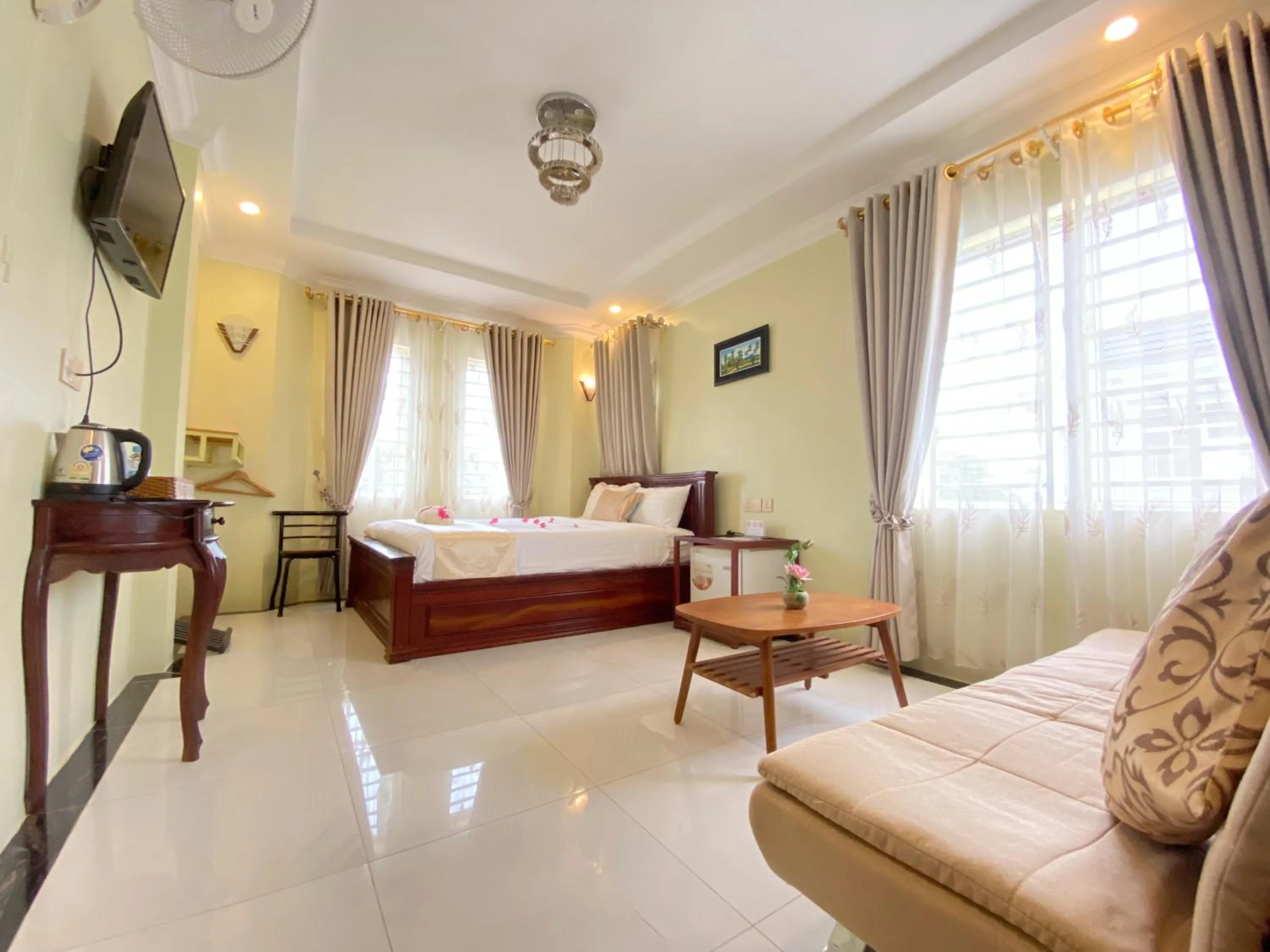 Bed in AHHA Boutique Kampot