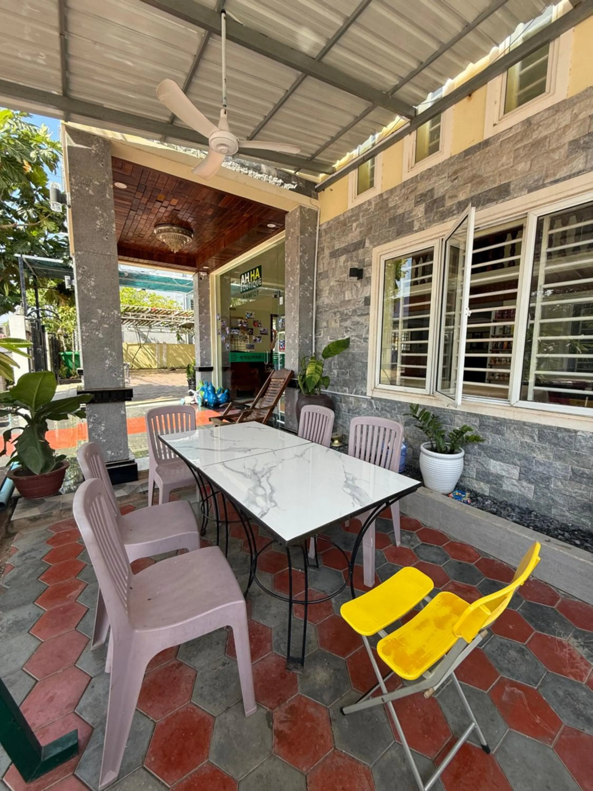 Dining area in AHHA Boutique Kampot