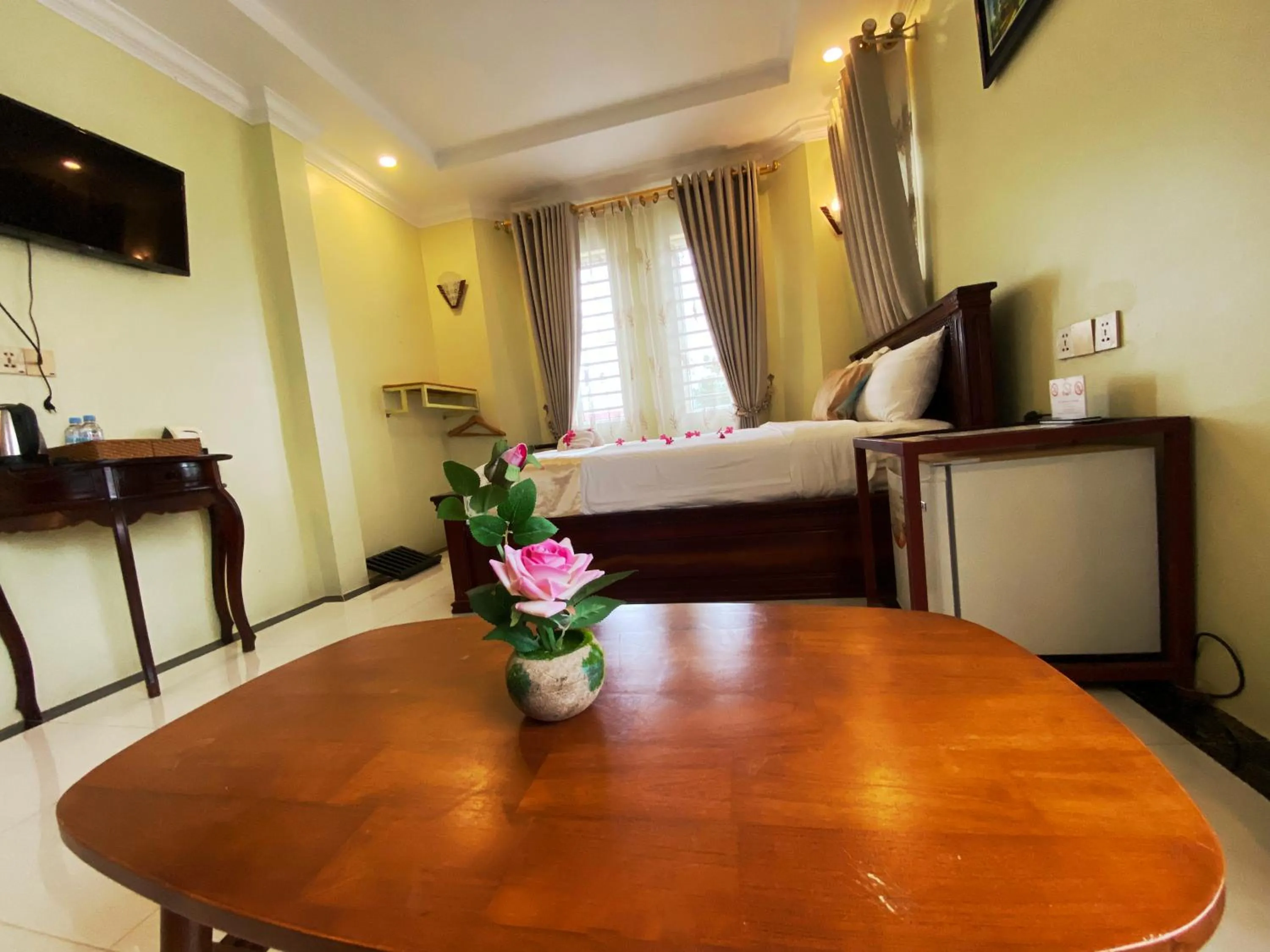 Bed in AHHA Boutique Kampot