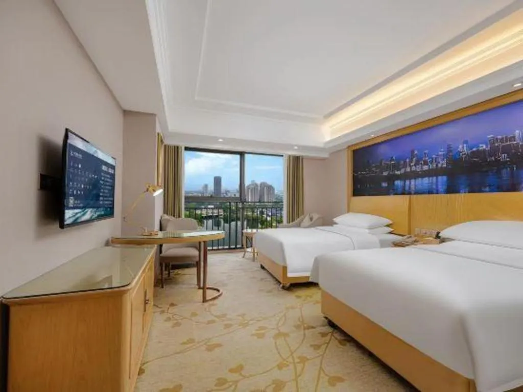 Bed in Vienna Hotel Chongqing Yongchuan High-Speed Railway Station Xinglong Lake