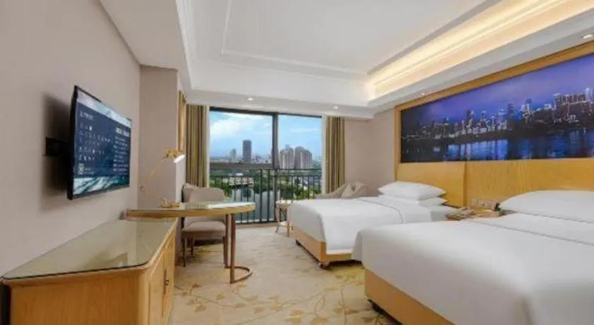 Bed in Vienna Hotel Chongqing Yongchuan High-Speed Railway Station Xinglong Lake
