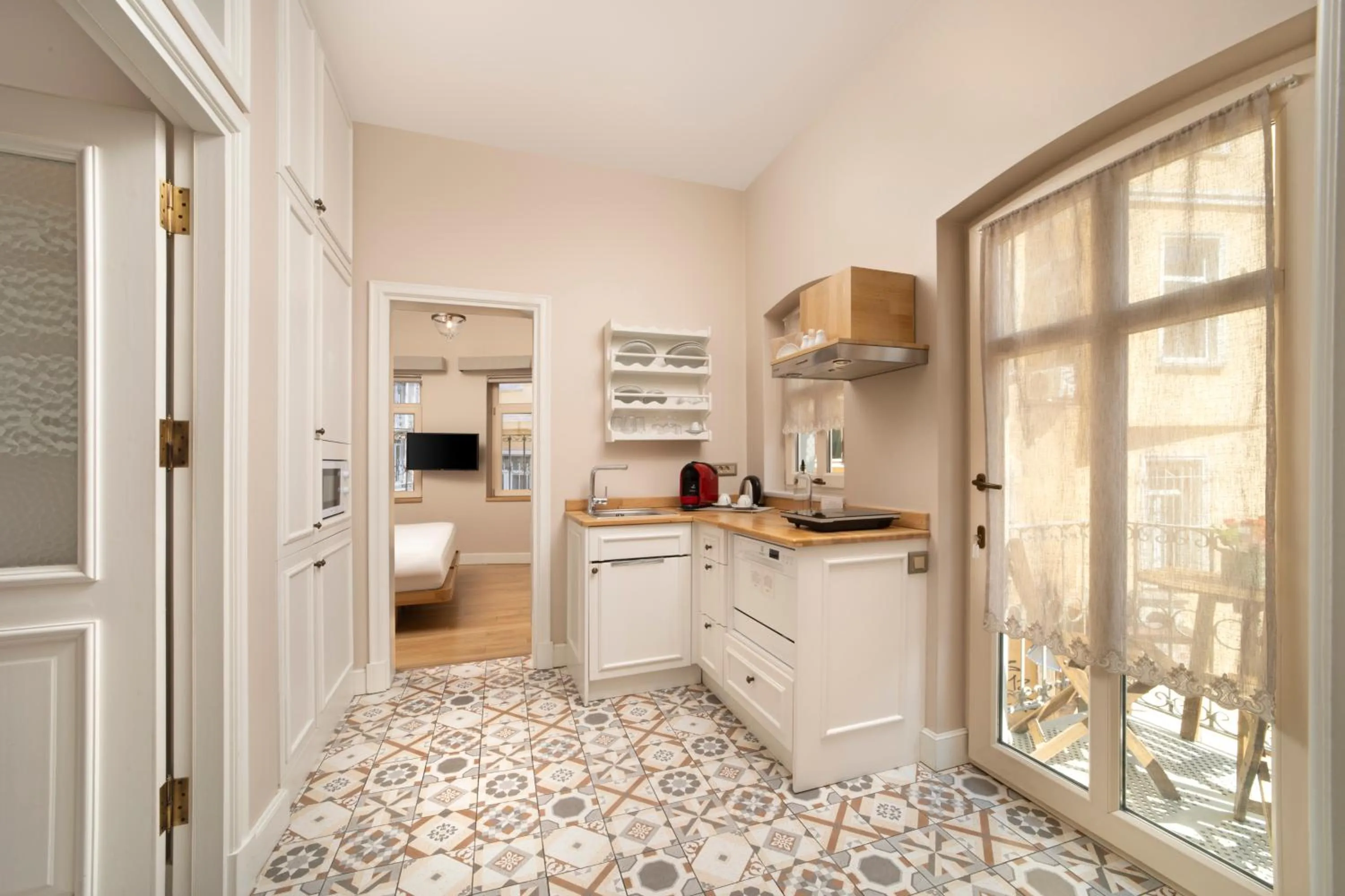 Kitchen or kitchenette in Hammamhane Hotel