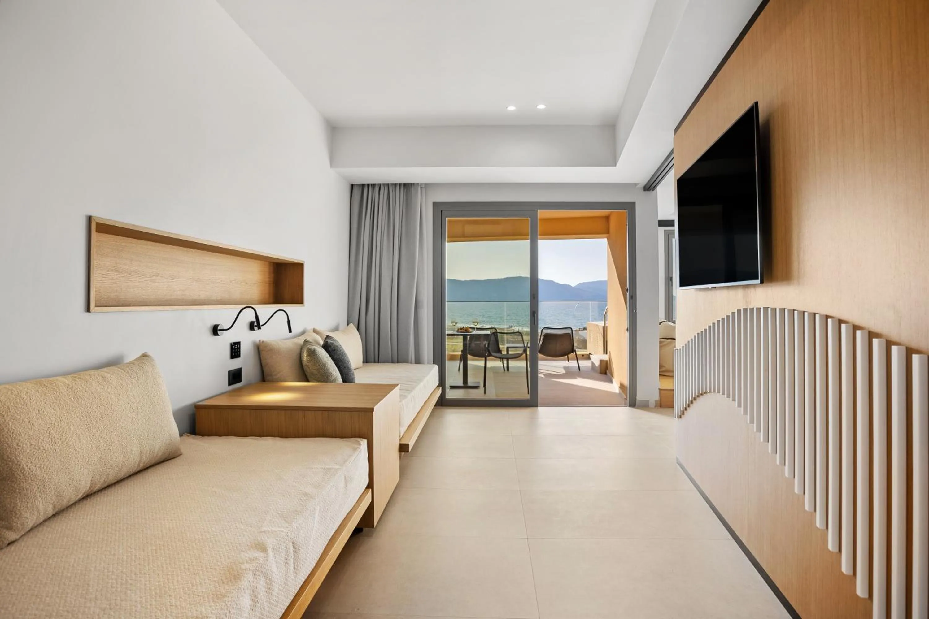 Seating area, Bed in Ventale Island Breeze Resort