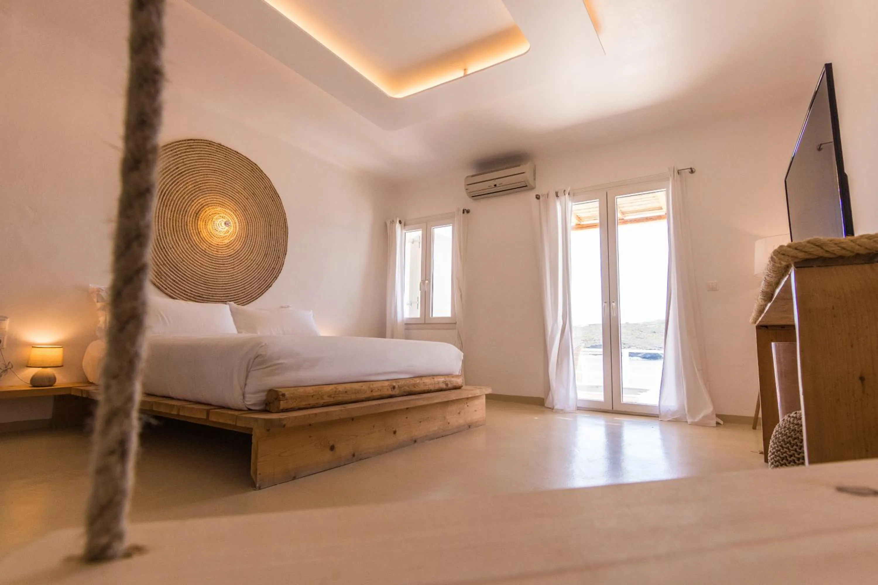 Bed in Salt Suites Milos