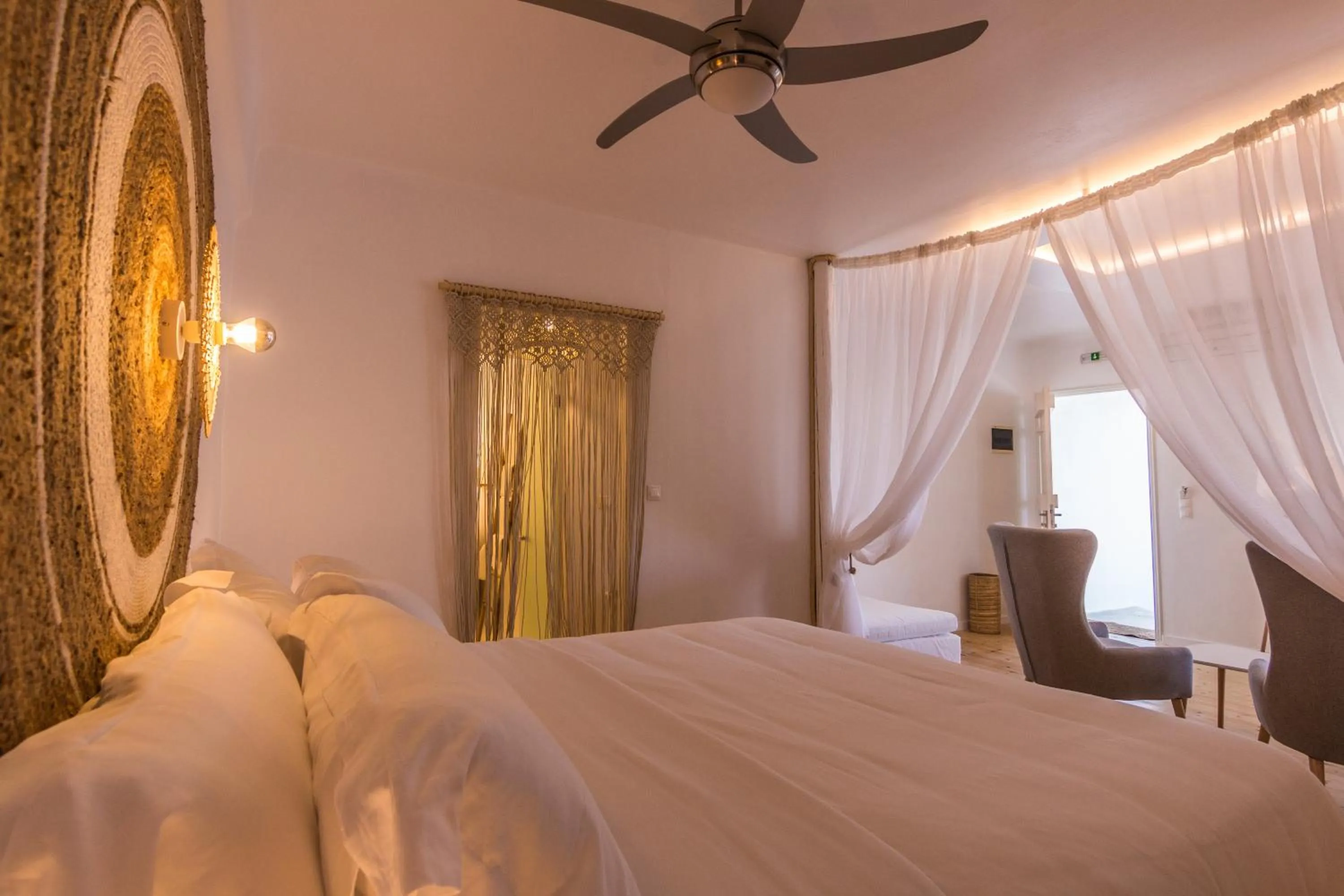 Bed in Salt Suites Milos