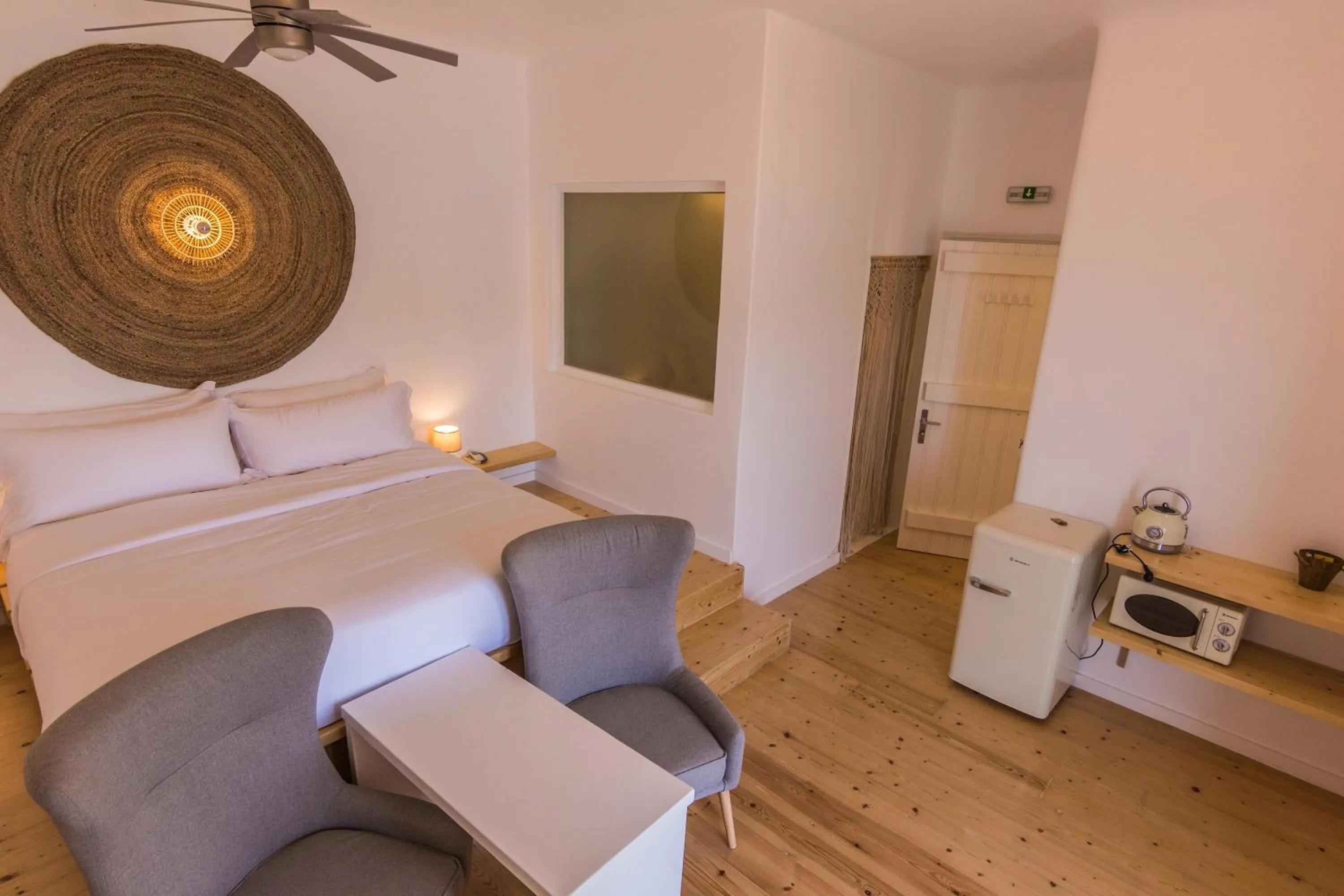 Bed in Salt Suites Milos