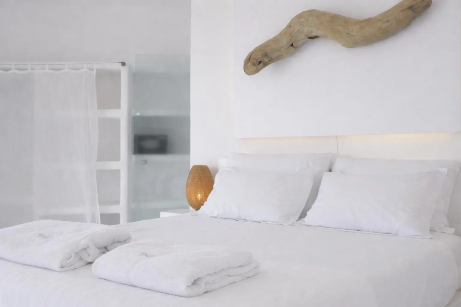 Bedroom, Bed in Salt Suites Milos