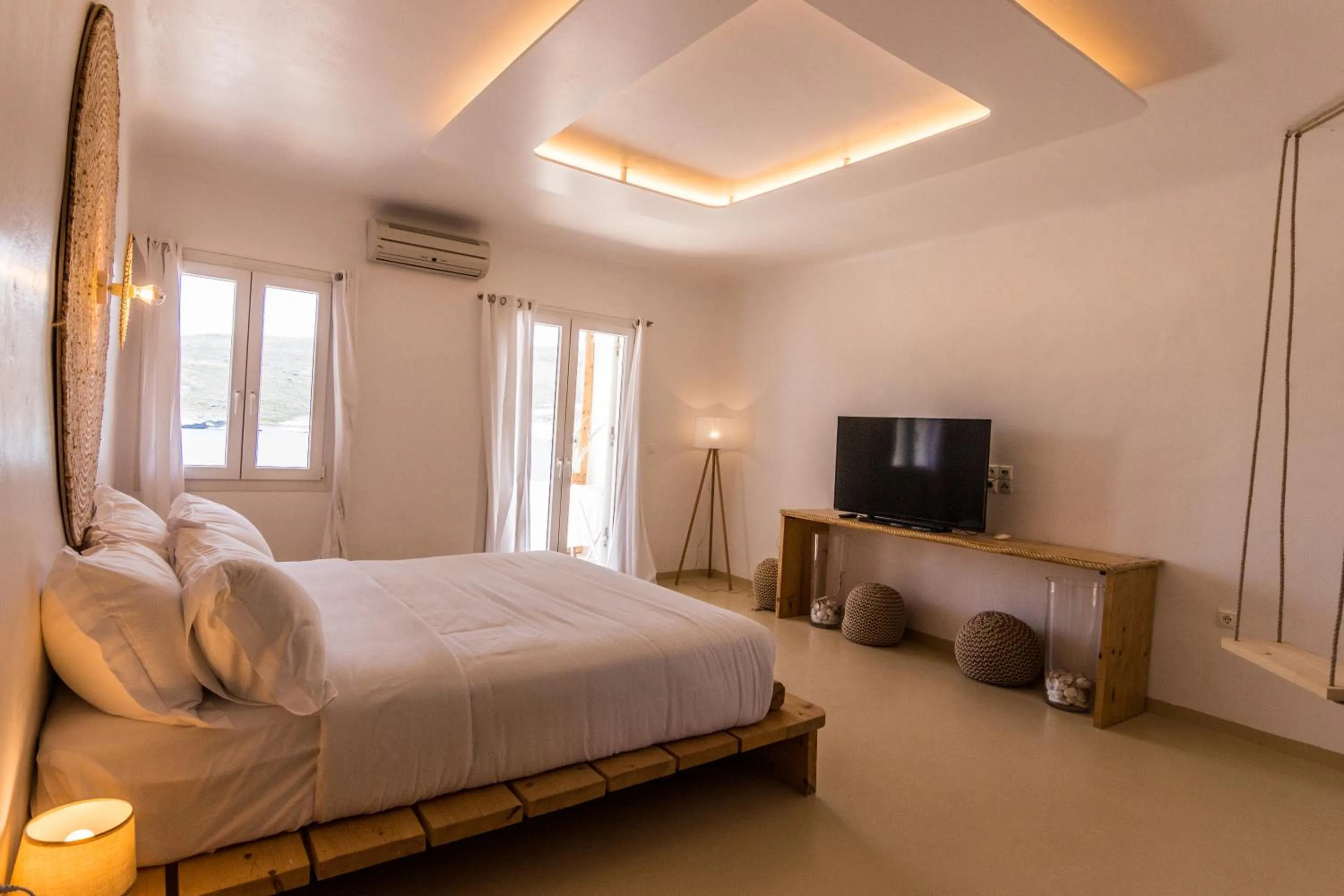 Bed in Salt Suites Milos