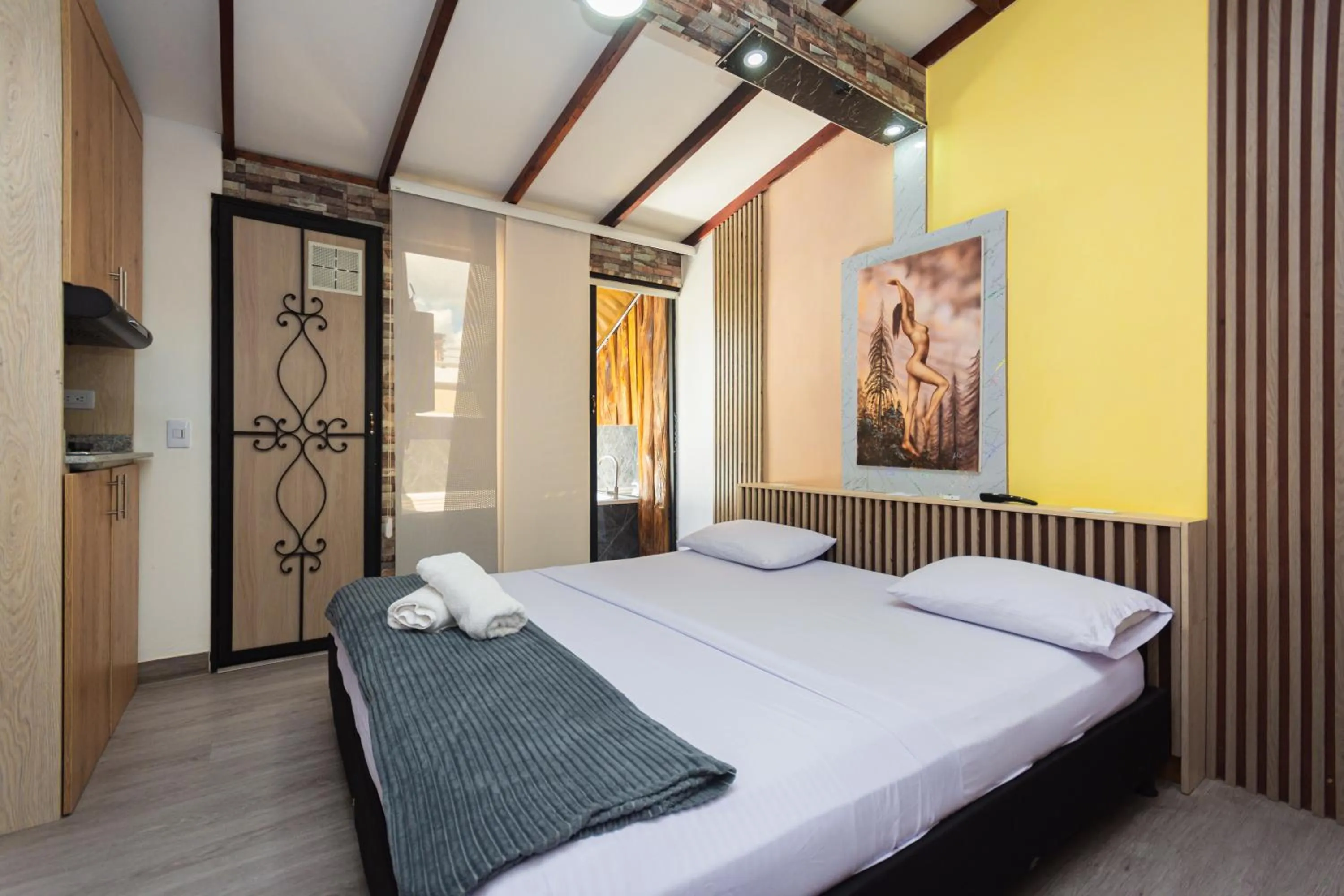 Bed in Hotel Lares 70 Laureles