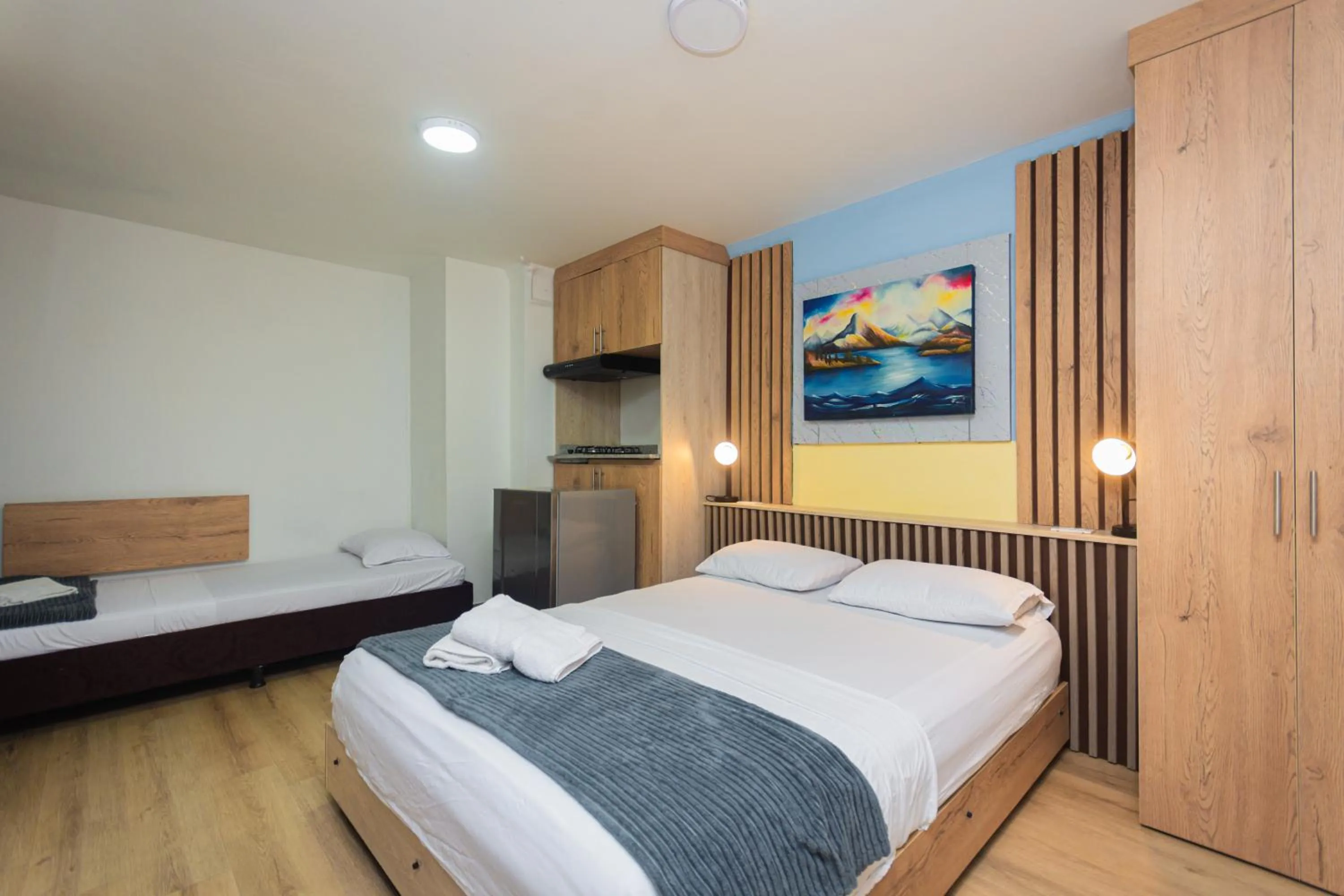 Photo of the whole room, Bed in Hotel Lares 70 Laureles