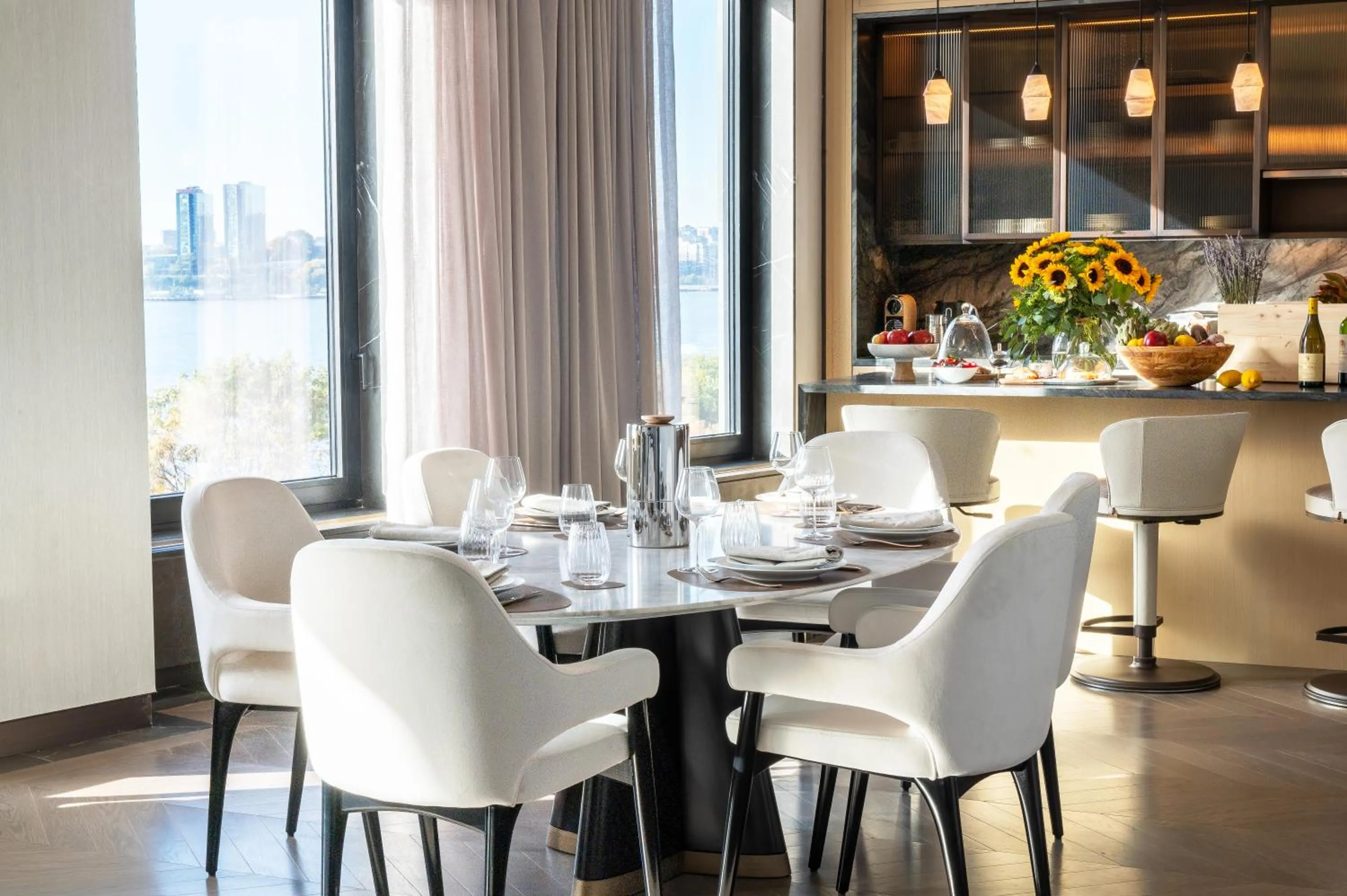 Seating area in Maison Hudson