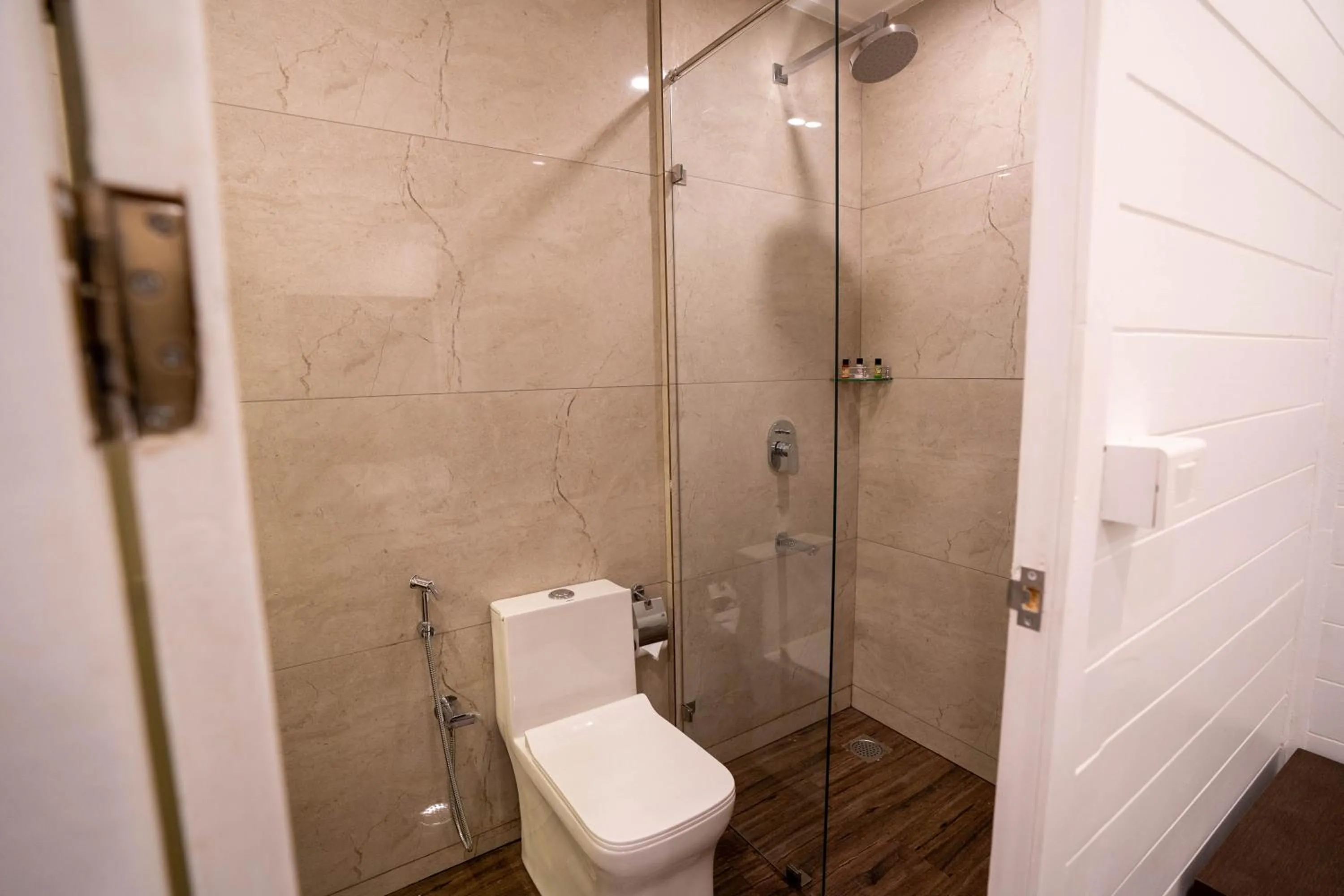 Shower in SinQ Party Hotel - No Male Stags Allowed