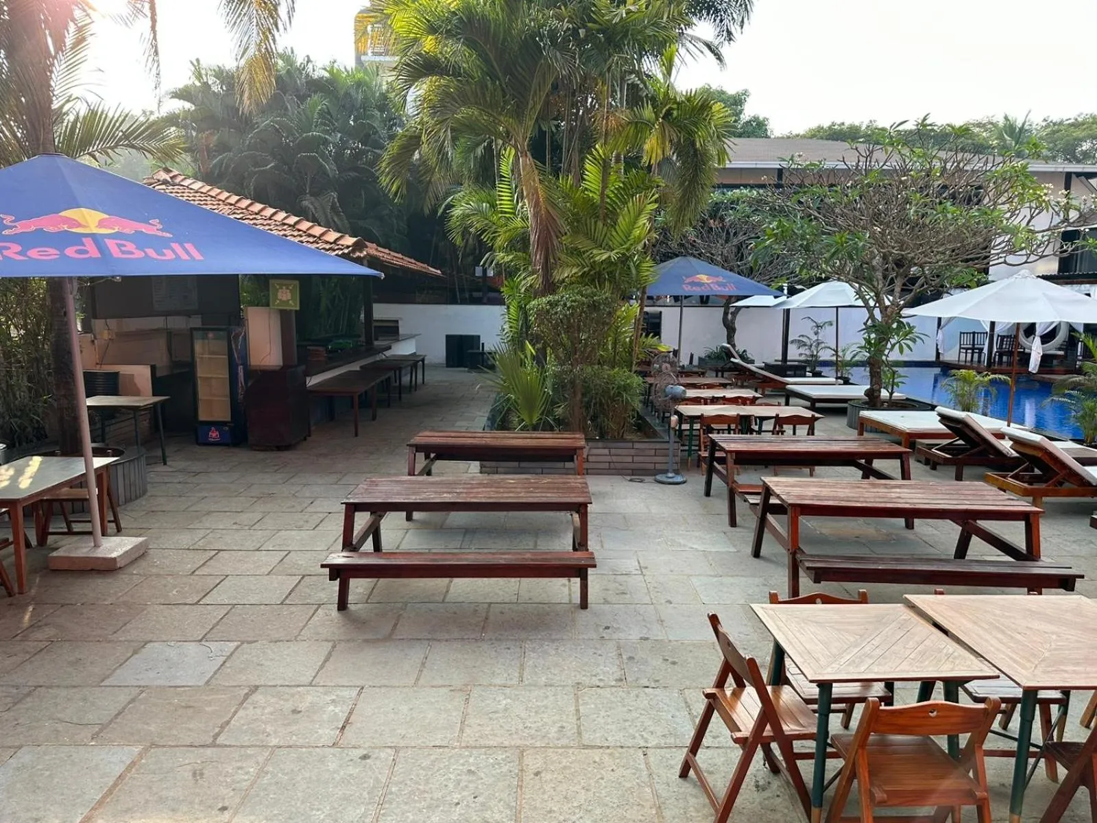 Patio in SinQ Party Hotel - No Male Stags Allowed