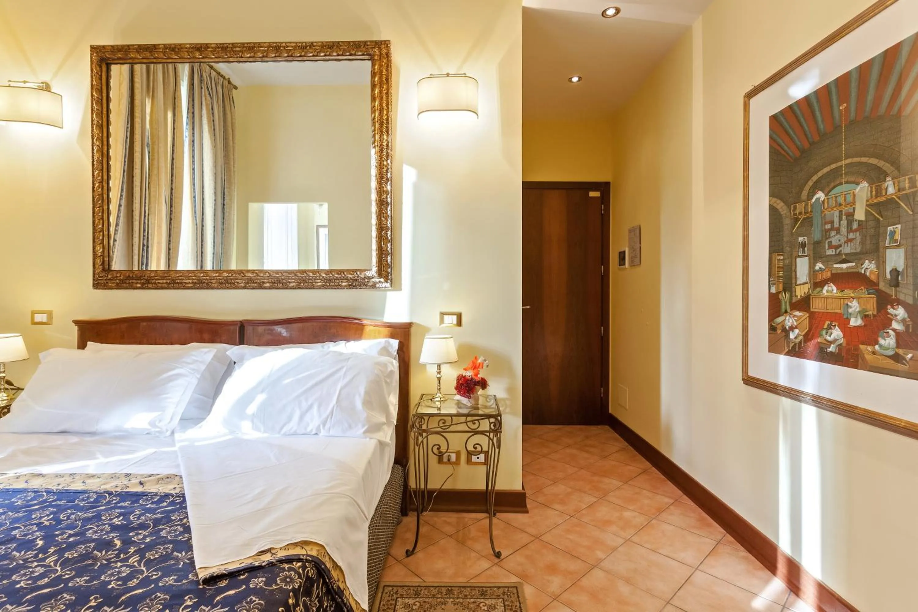 Decorative detail, Bed in Vatican Domus