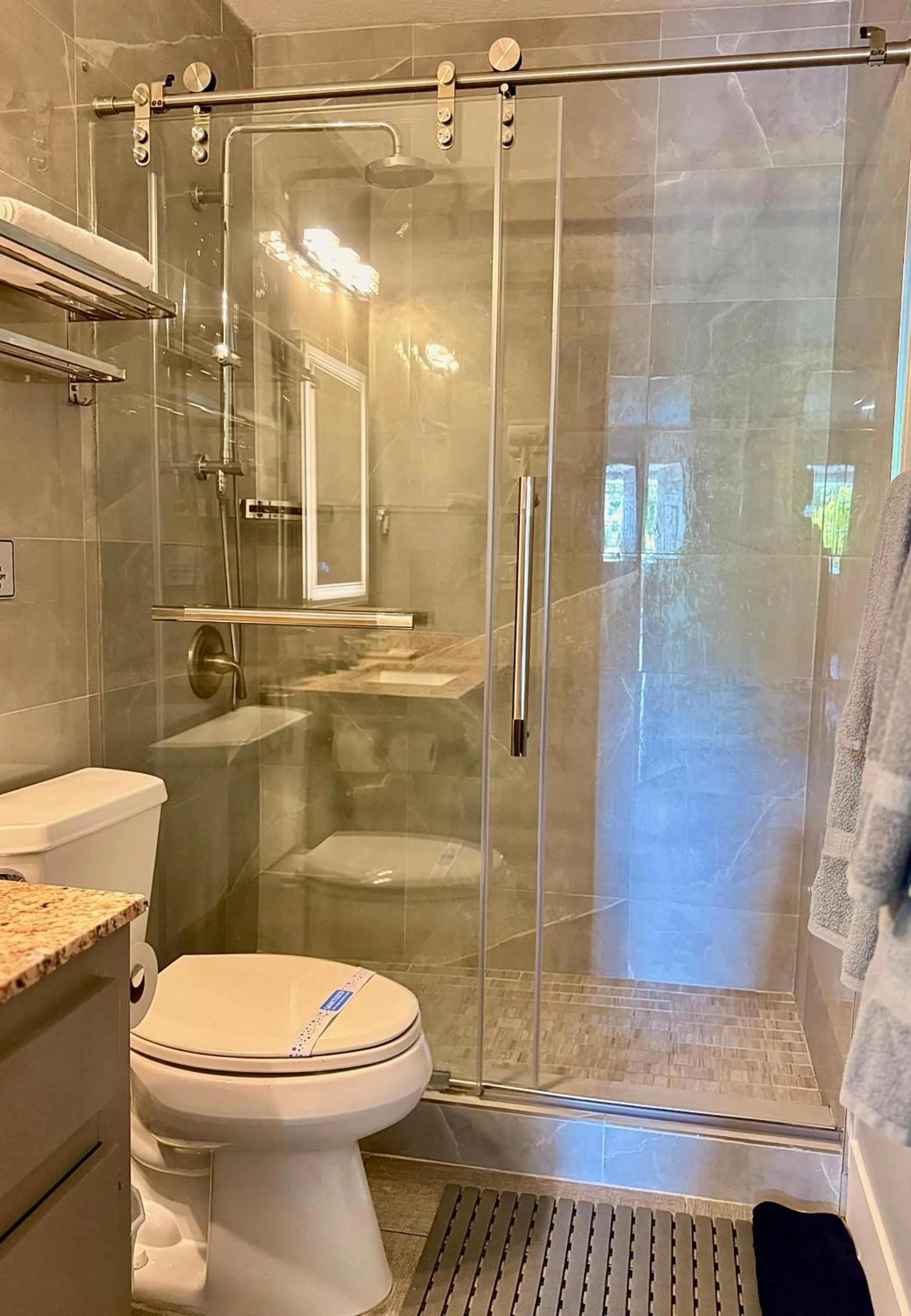 Shower in Sheridan Suites Apartments