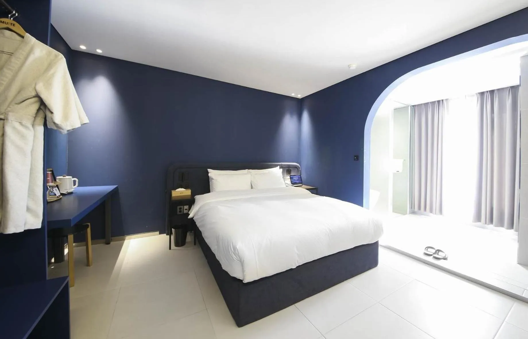 Bed in 뮤트호텔 대연 MUTE HOTEL Daeyeon Busan