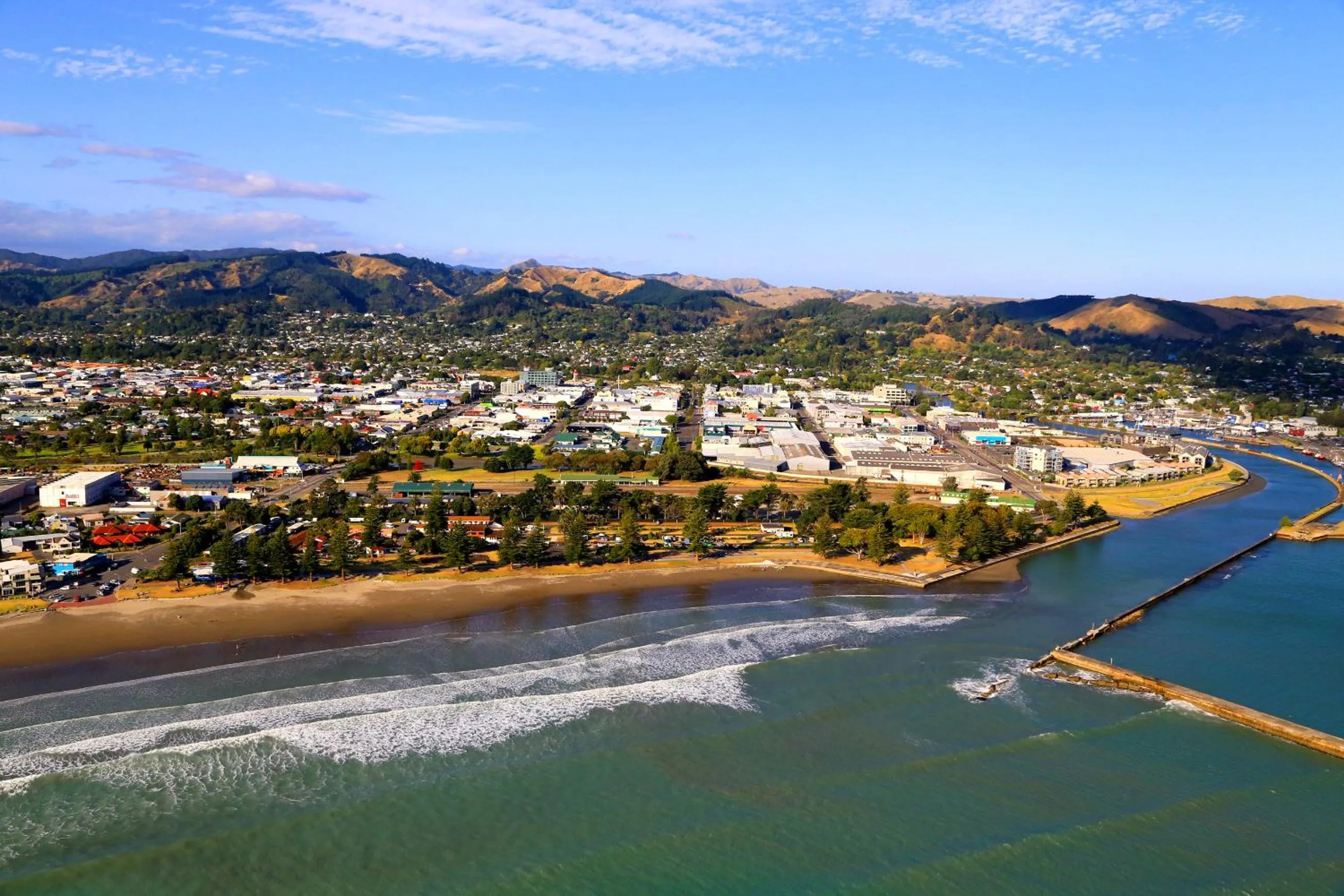 Bird's eye view in Waikanae Beach TOP 10 Holiday Park