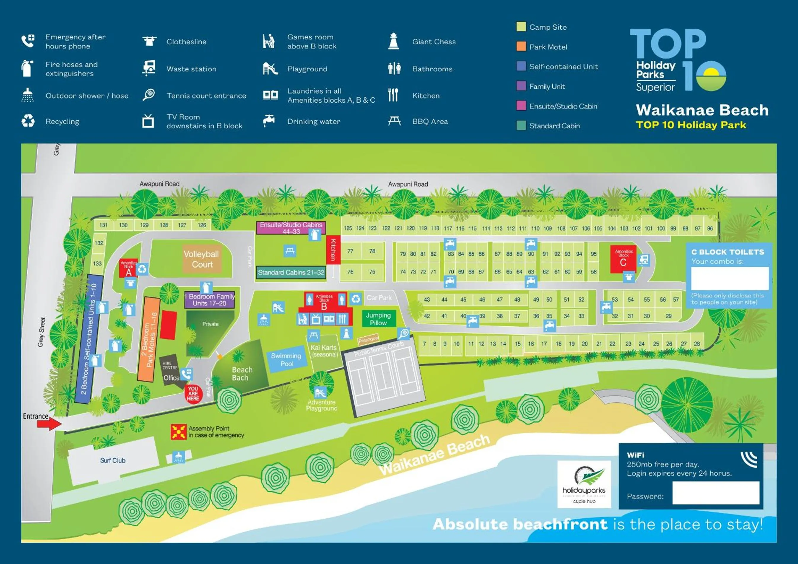 Property building in Waikanae Beach TOP 10 Holiday Park