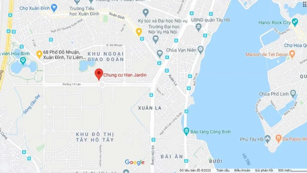 Location in Apartments in Han Jardin Building next West Lake