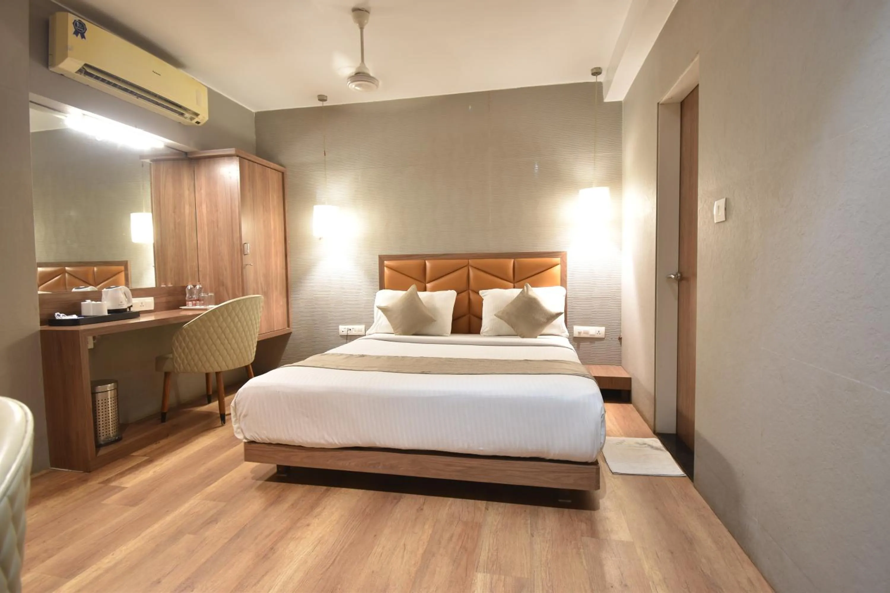 Bedroom, Bed in The Aarya A Smart Business Hotel