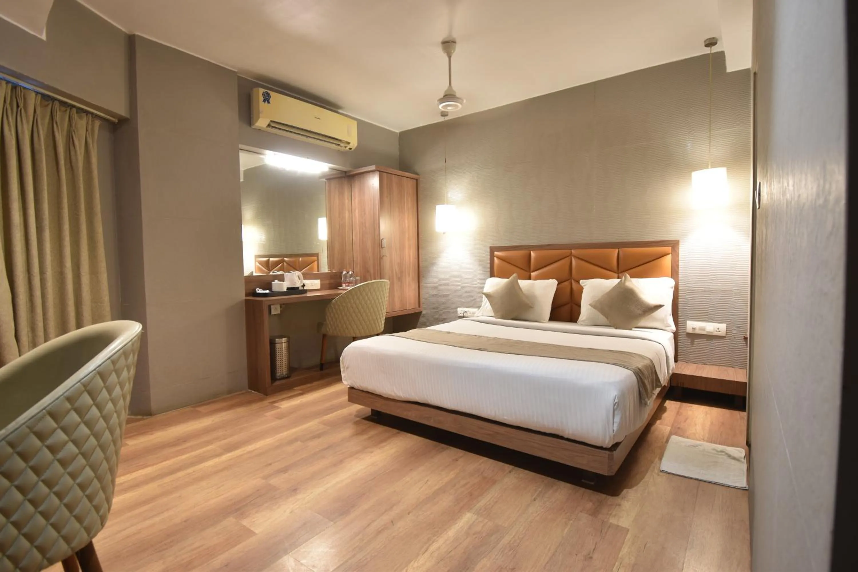 Bedroom, Bed in The Aarya A Smart Business Hotel