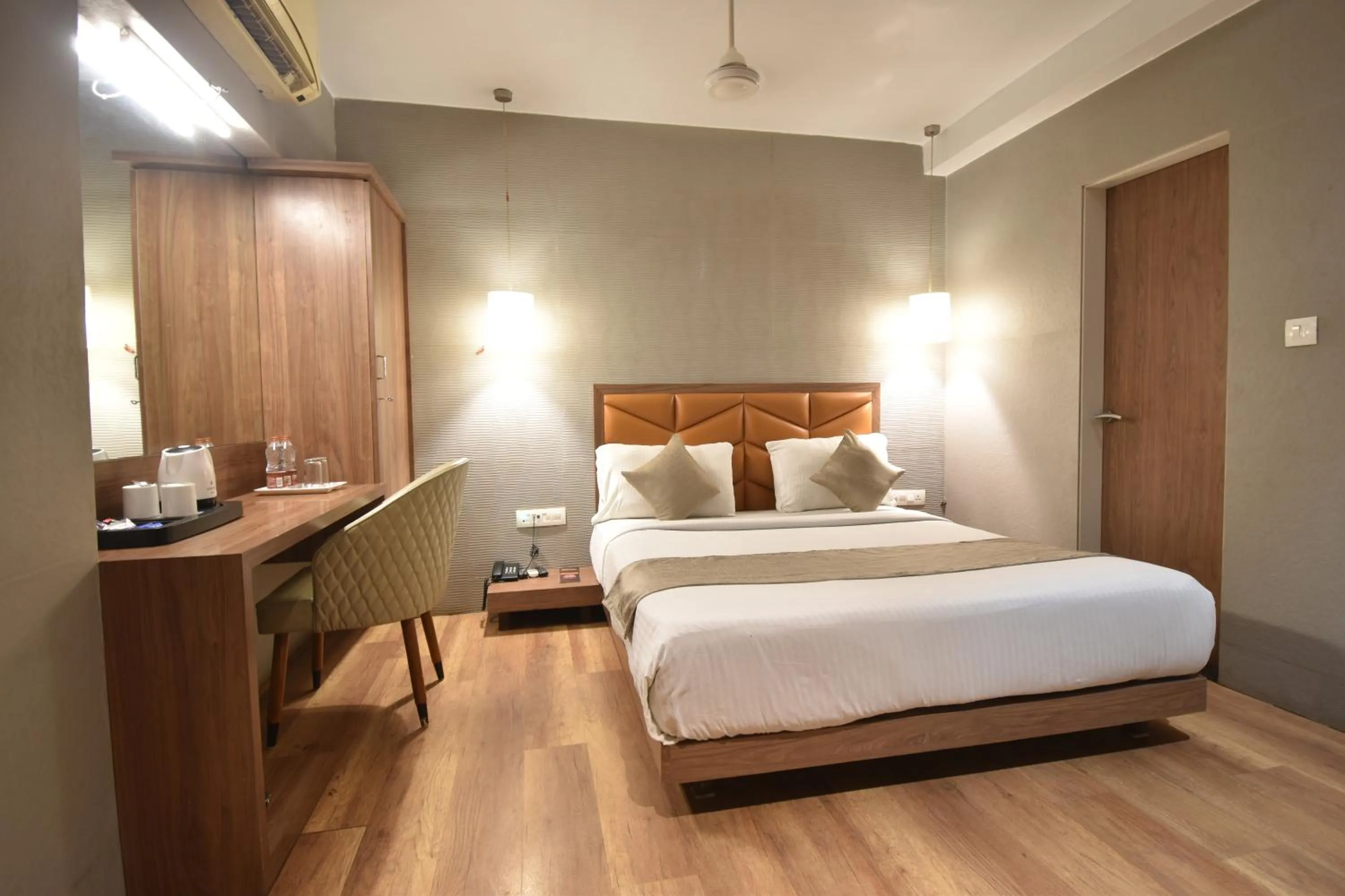 Bedroom, Bed in The Aarya A Smart Business Hotel