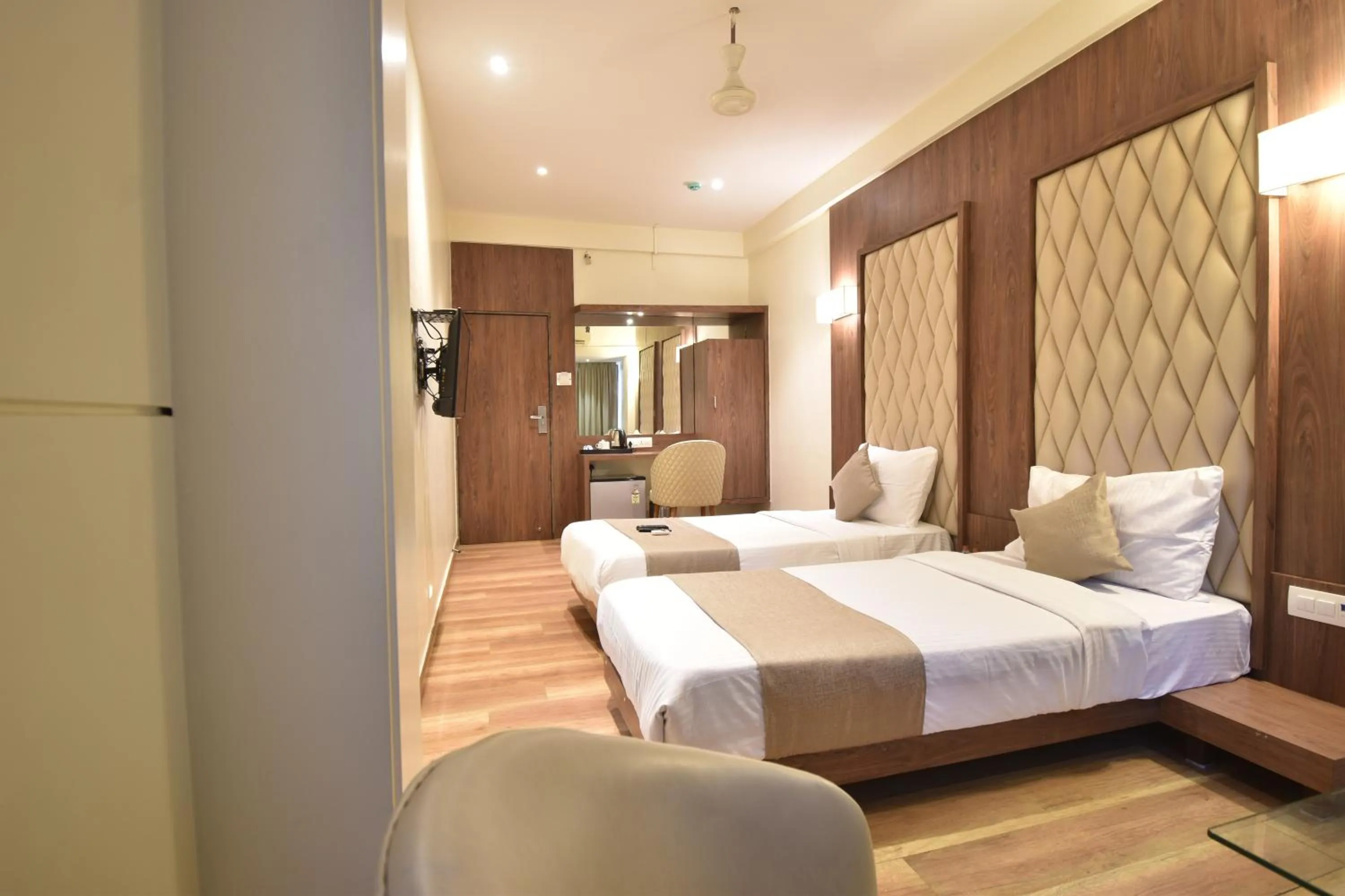 Photo of the whole room, Bed in The Aarya A Smart Business Hotel