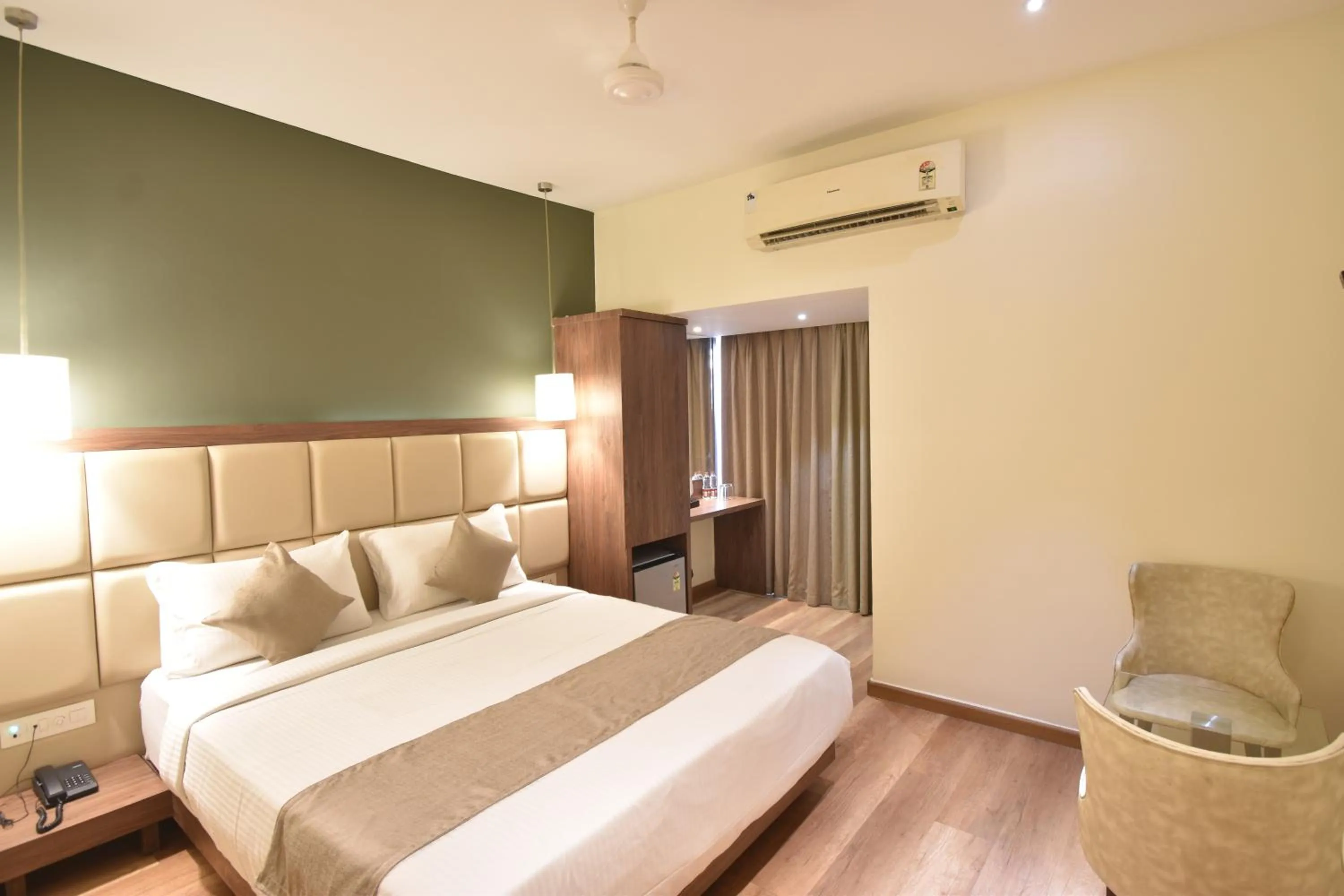 Photo of the whole room, Bed in The Aarya A Smart Business Hotel