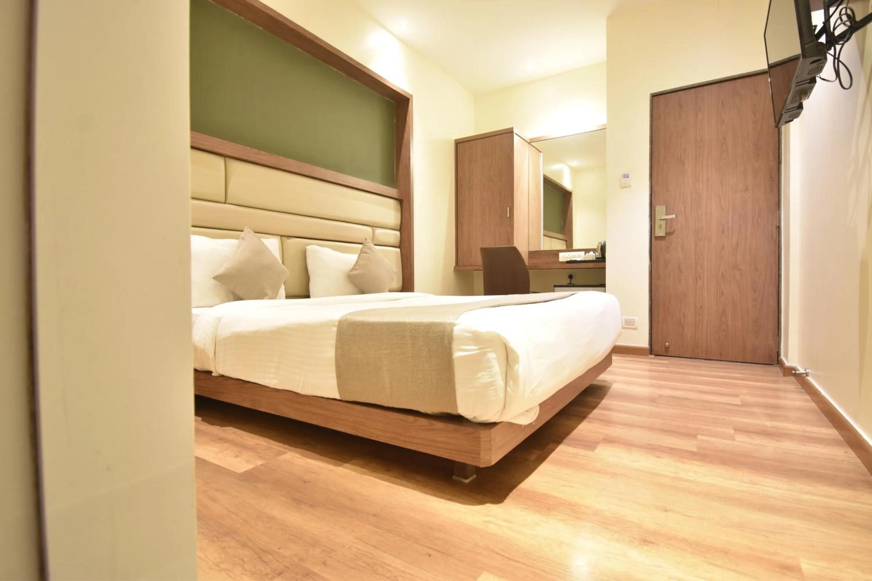 Photo of the whole room, Bed in The Aarya A Smart Business Hotel