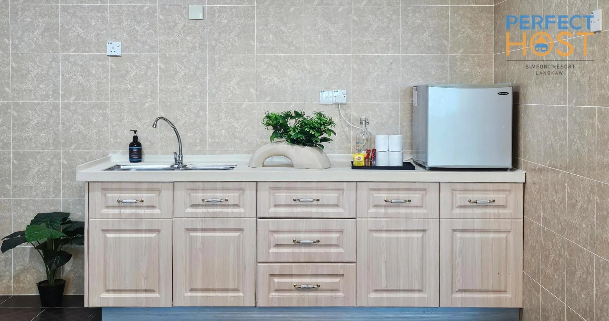 Kitchen or kitchenette in Simfoni Resort Langkawi by Perfect Host