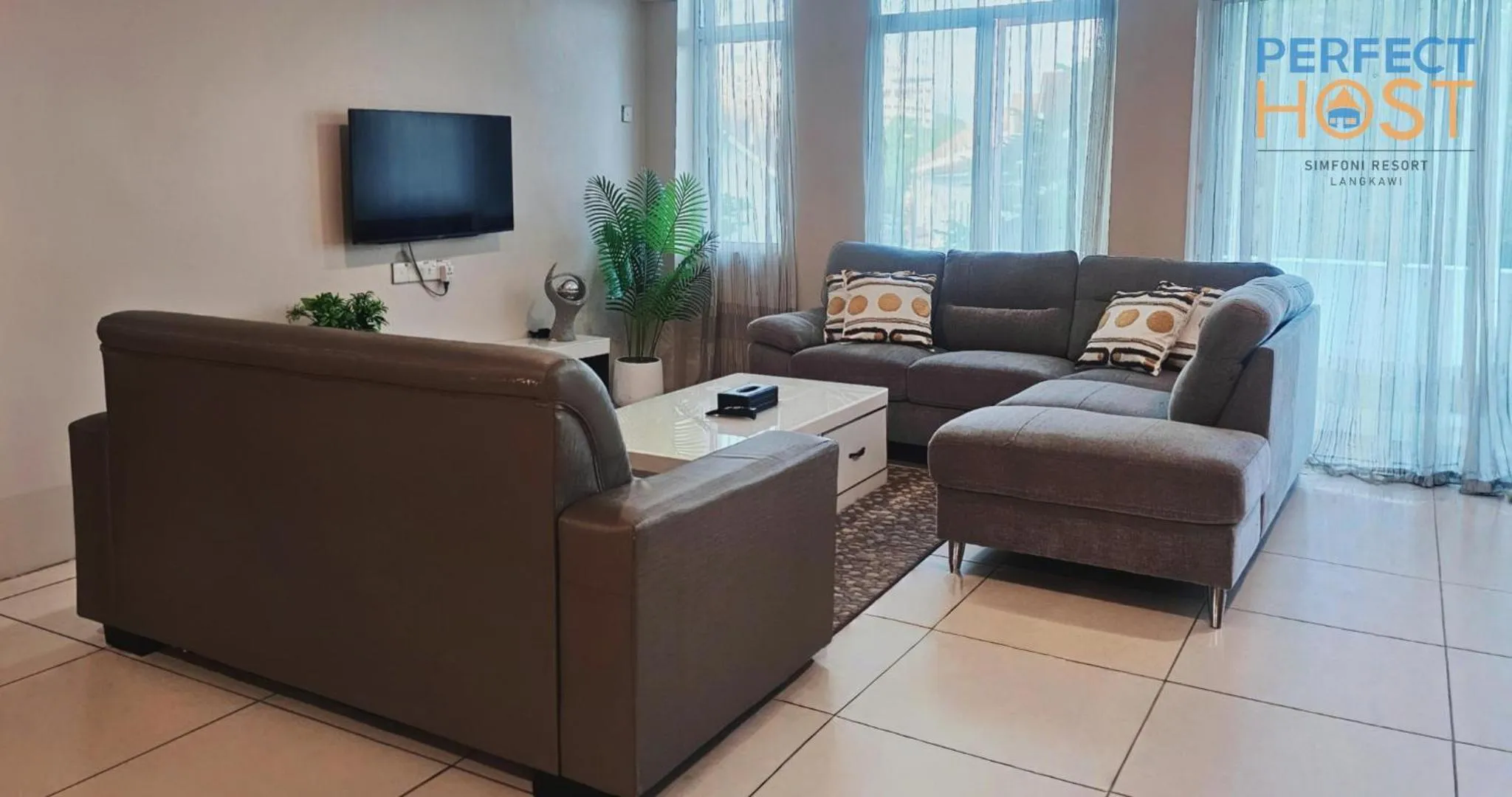 Living room in Simfoni Resort Langkawi by Perfect Host