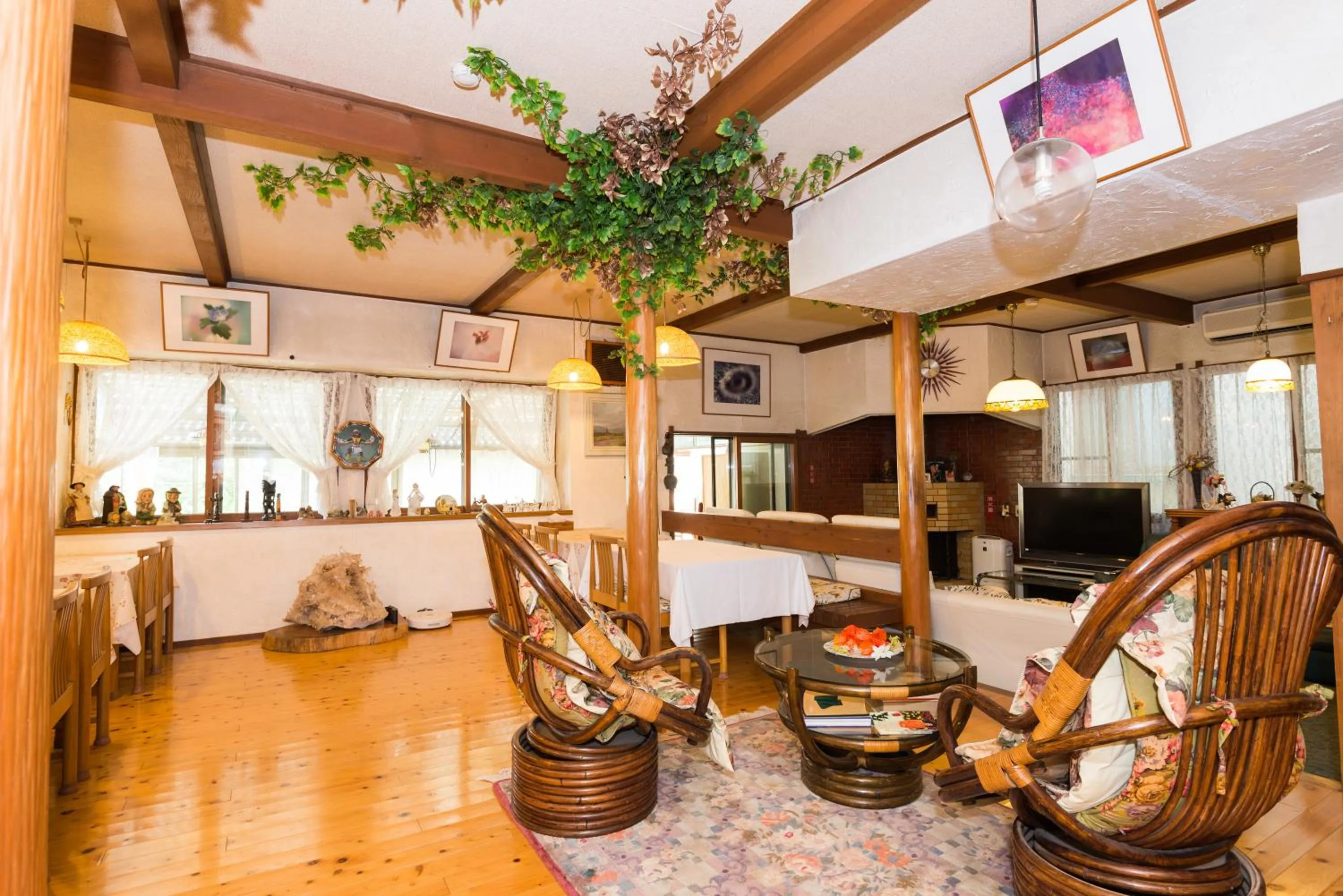 Lounge or bar in Pension Yufuin