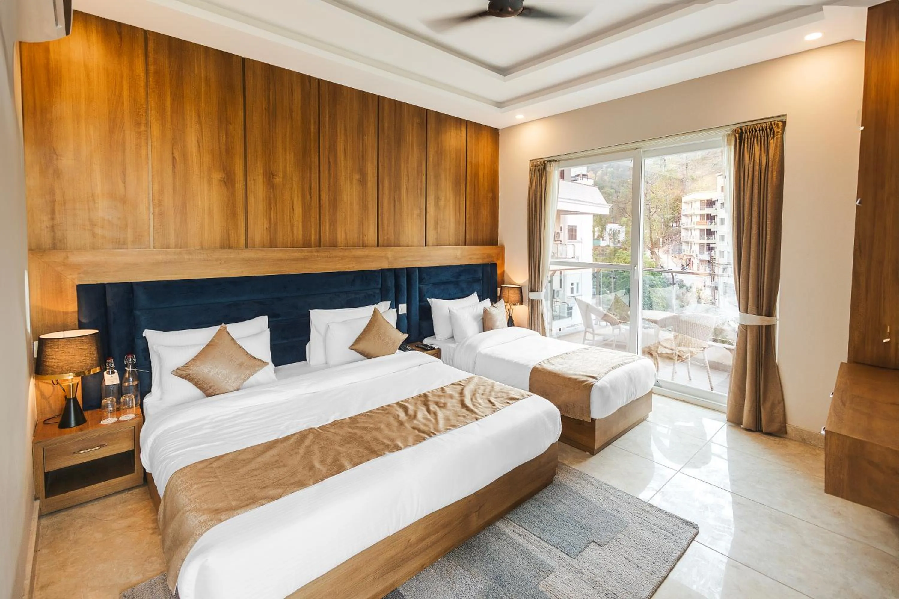 Photo of the whole room, Bed in Stone Wood Hotel, Rishikesh