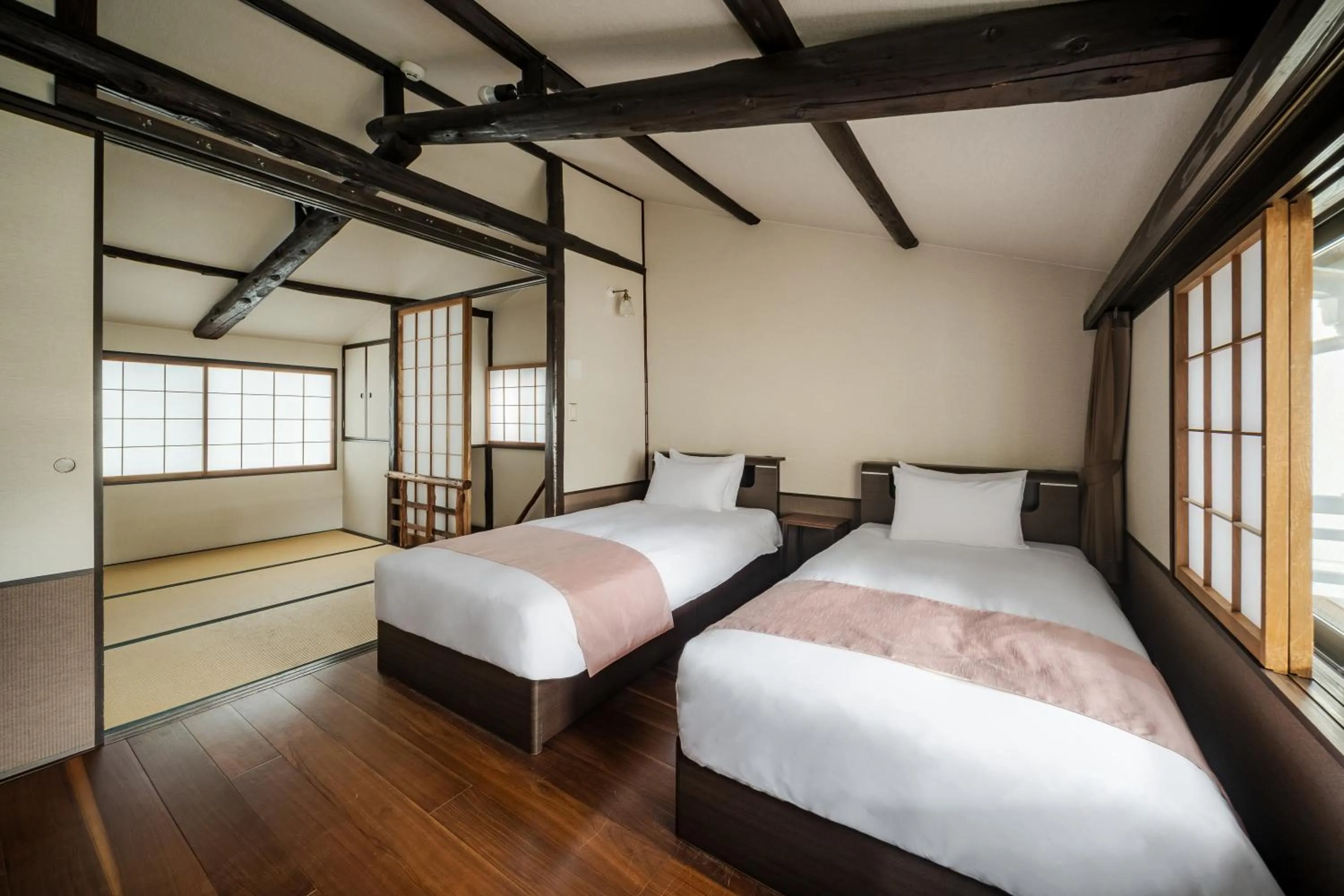 Bed in Momohana an Machiya House