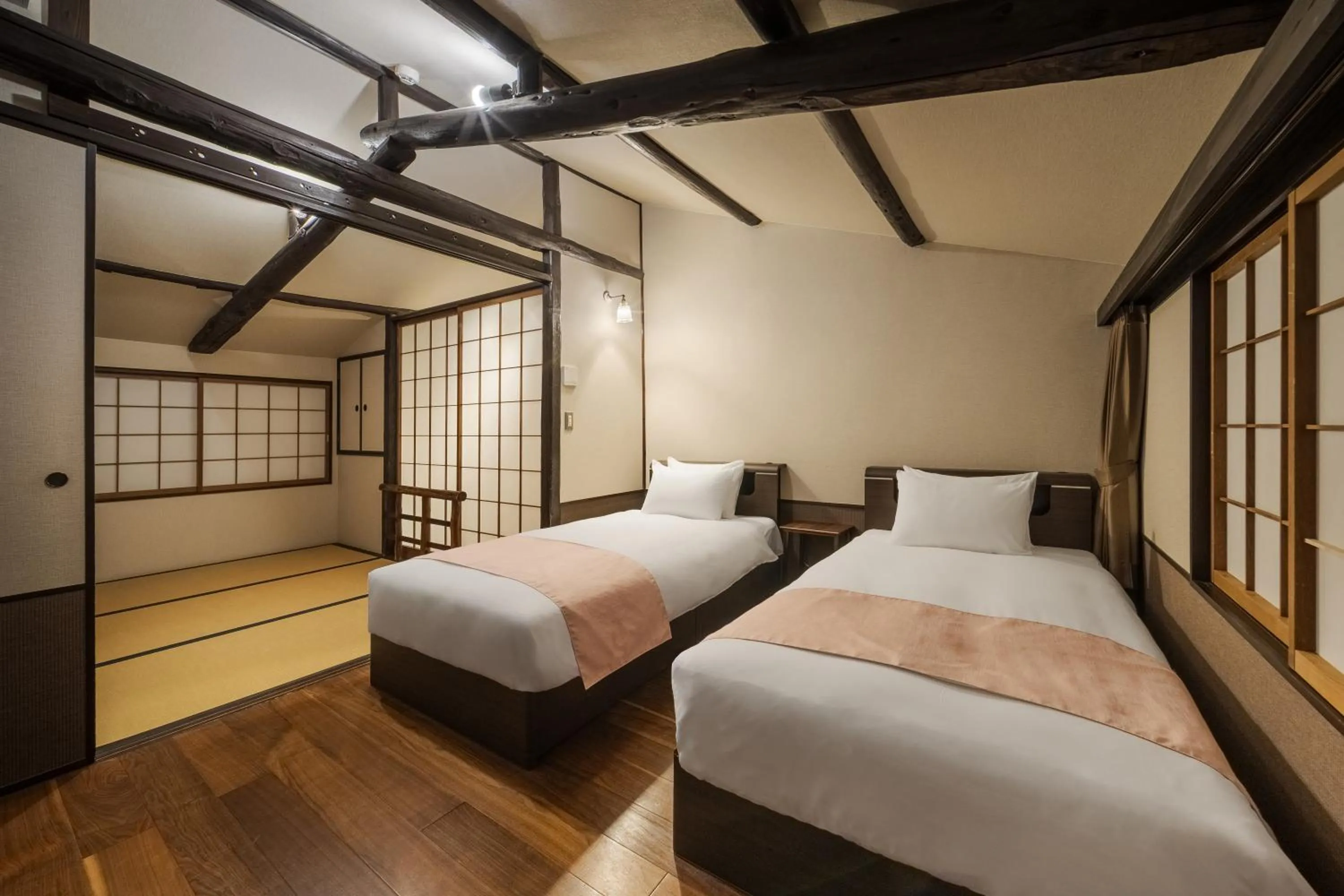 Bed in Momohana an Machiya House