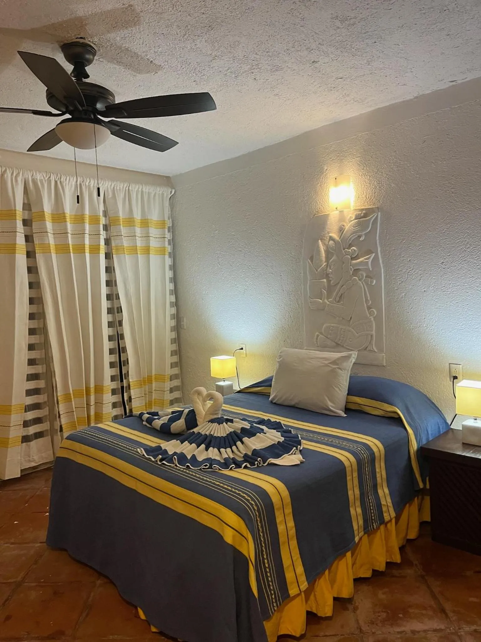 Bed in Casa Cenote Hotel