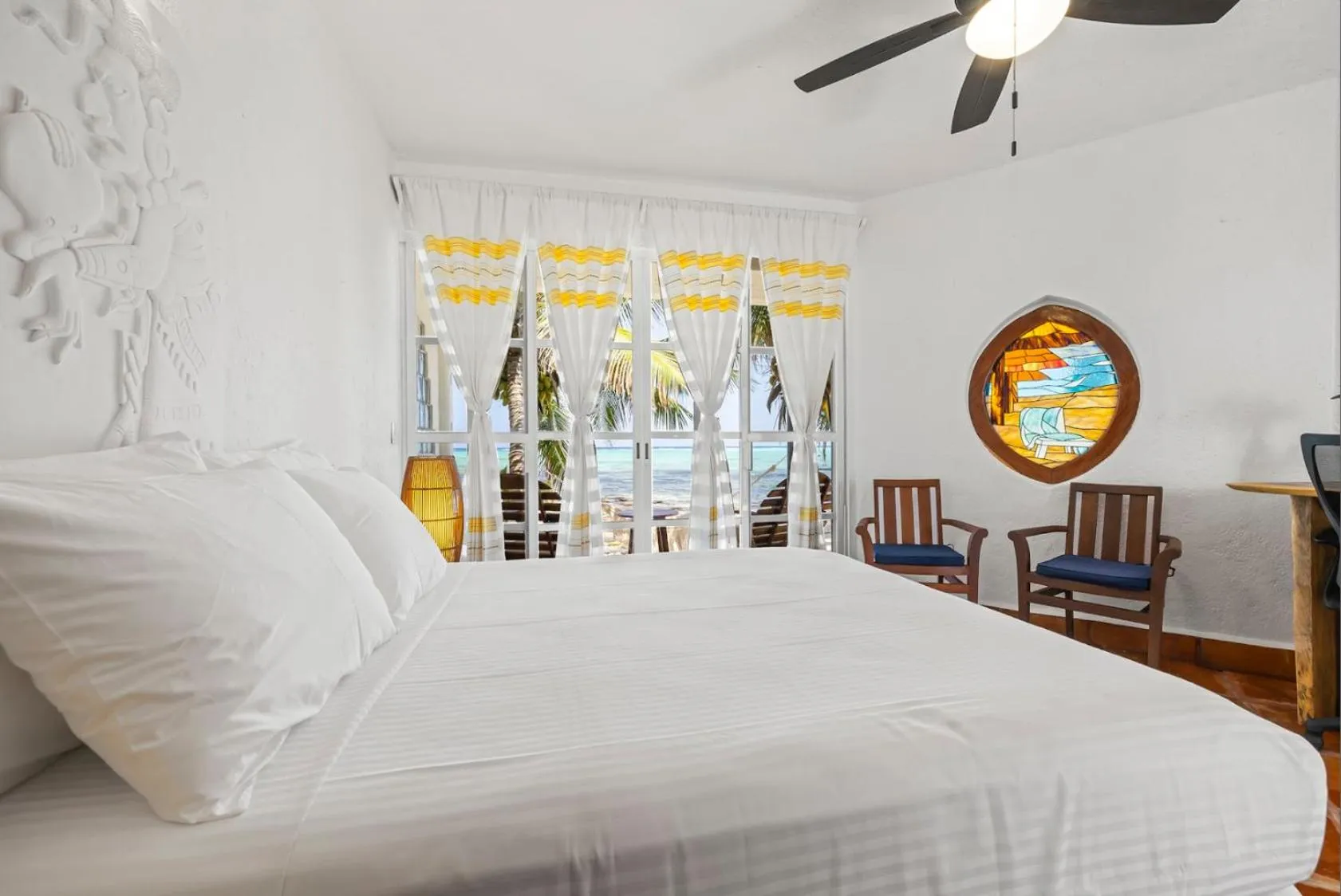 Bed in Casa Cenote Hotel