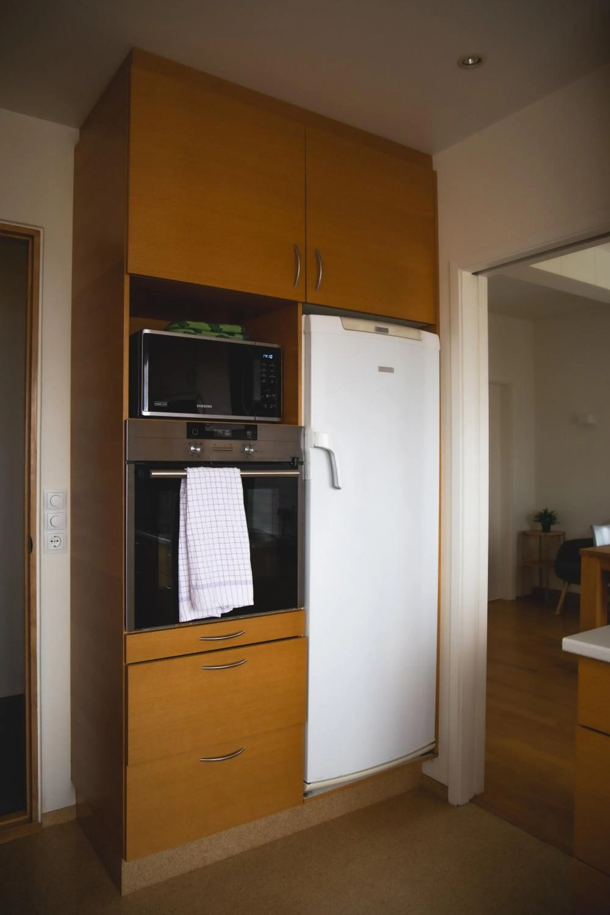 Communal kitchen in Setrið Guesthouse