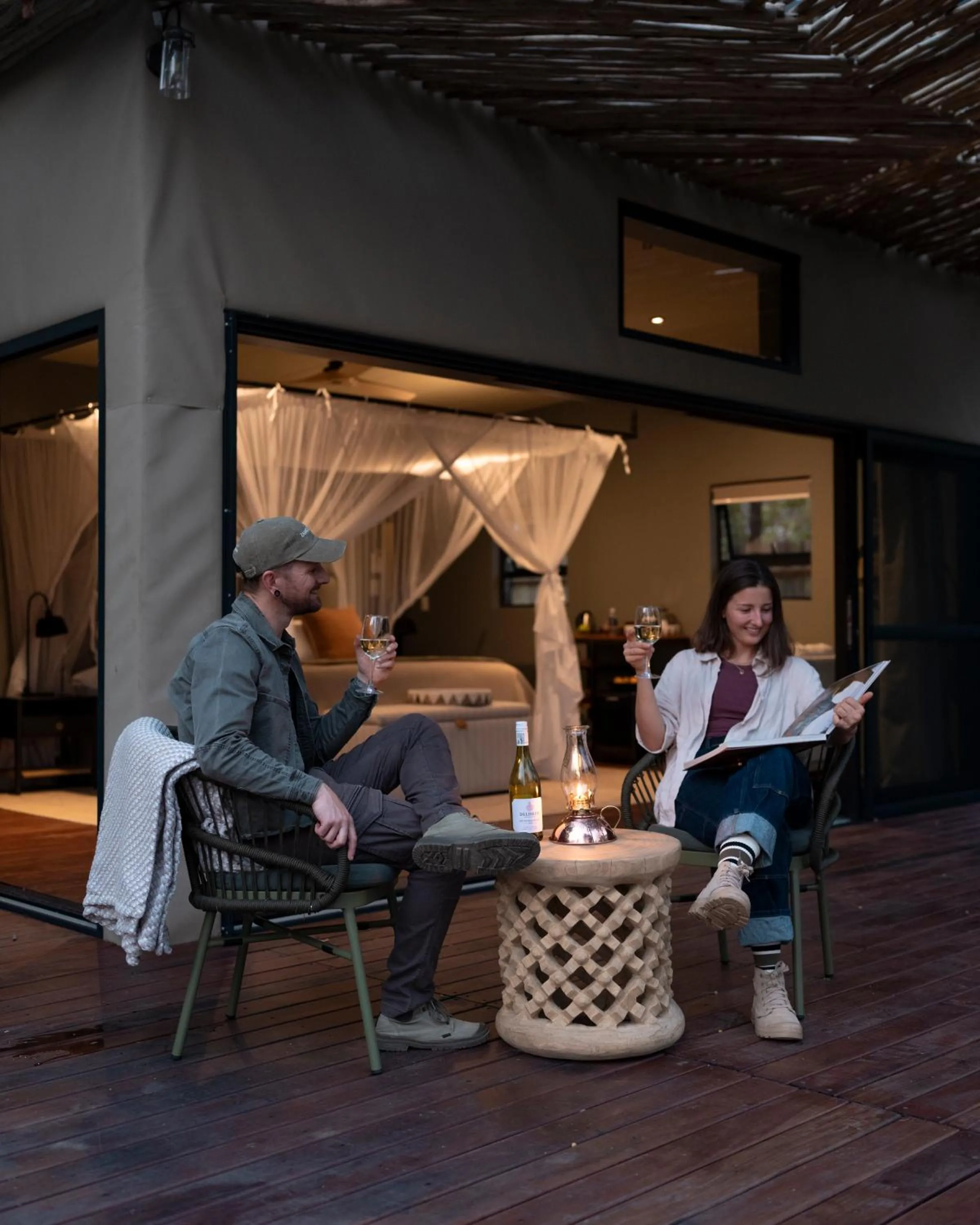 Seating area in Zambezi Dusk River Facing-all inclusive-Luxury Accommodation