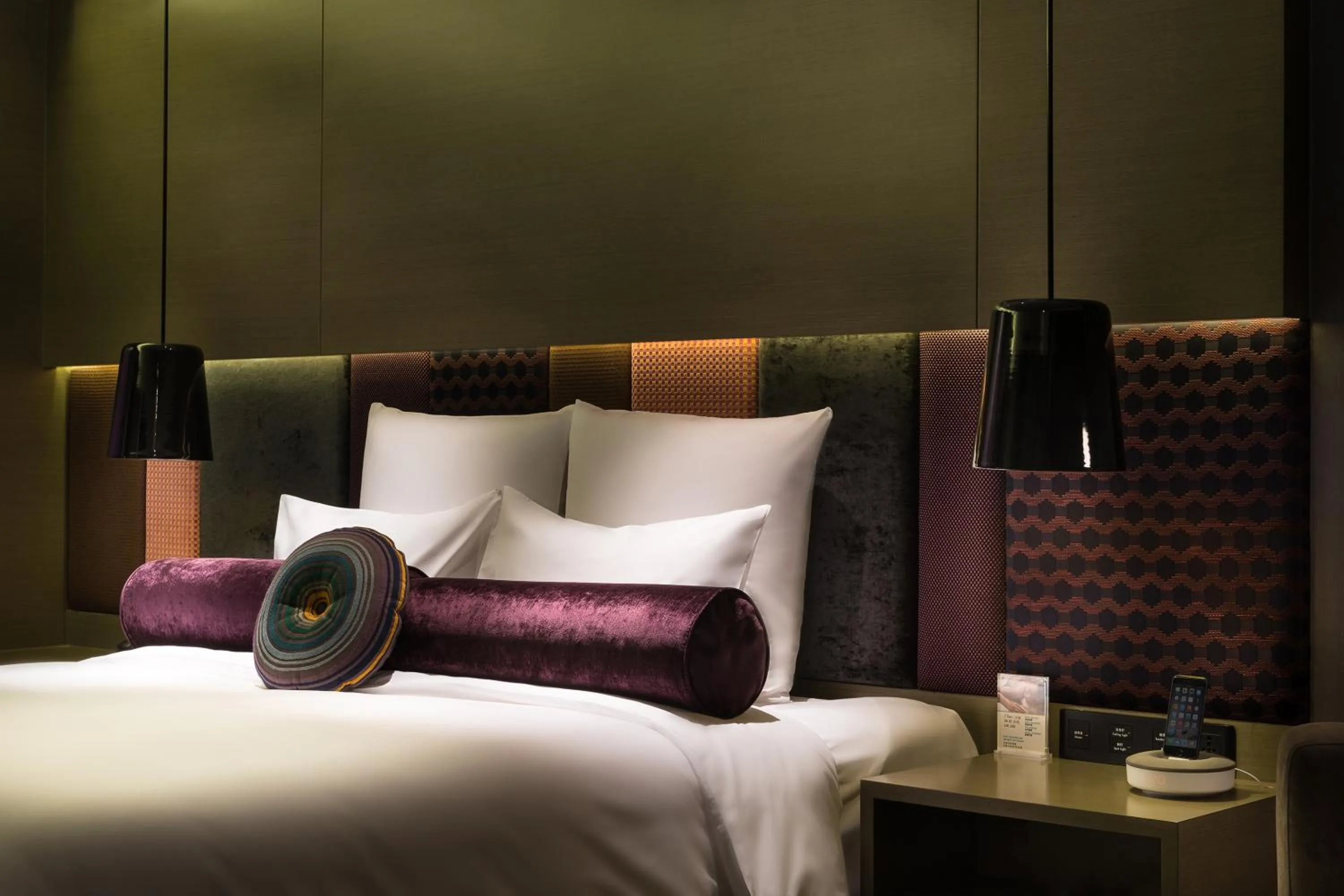 Decorative detail, Bed in Pullman Nanjing Lukou Airport