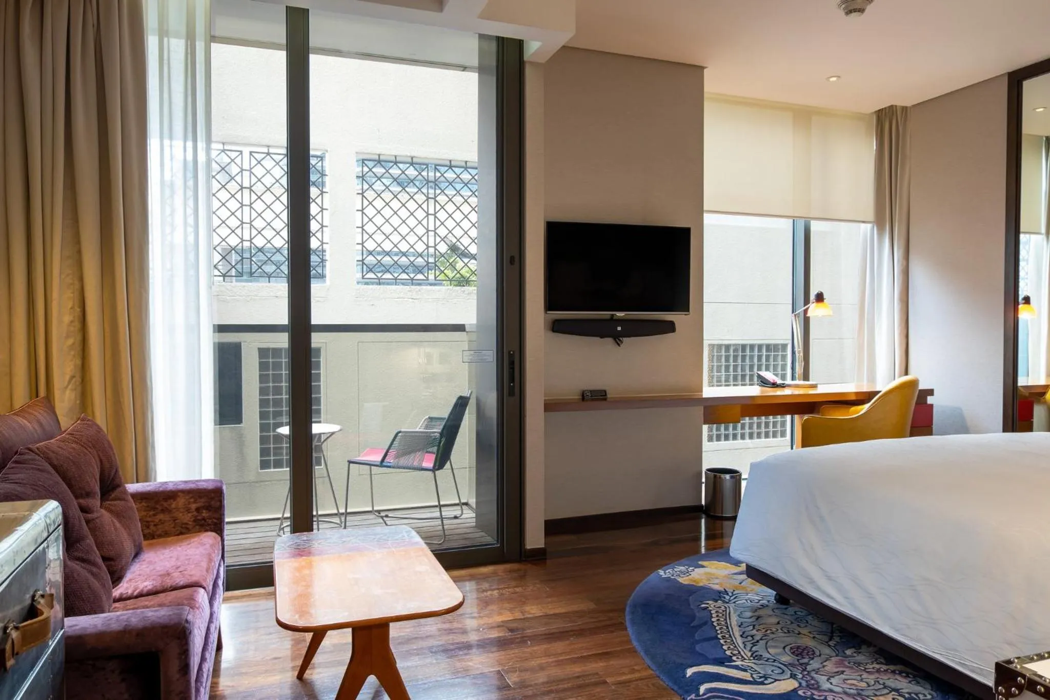 Photo of the whole room, Bed in Hotel Indigo Bangkok Wireless Road by IHG