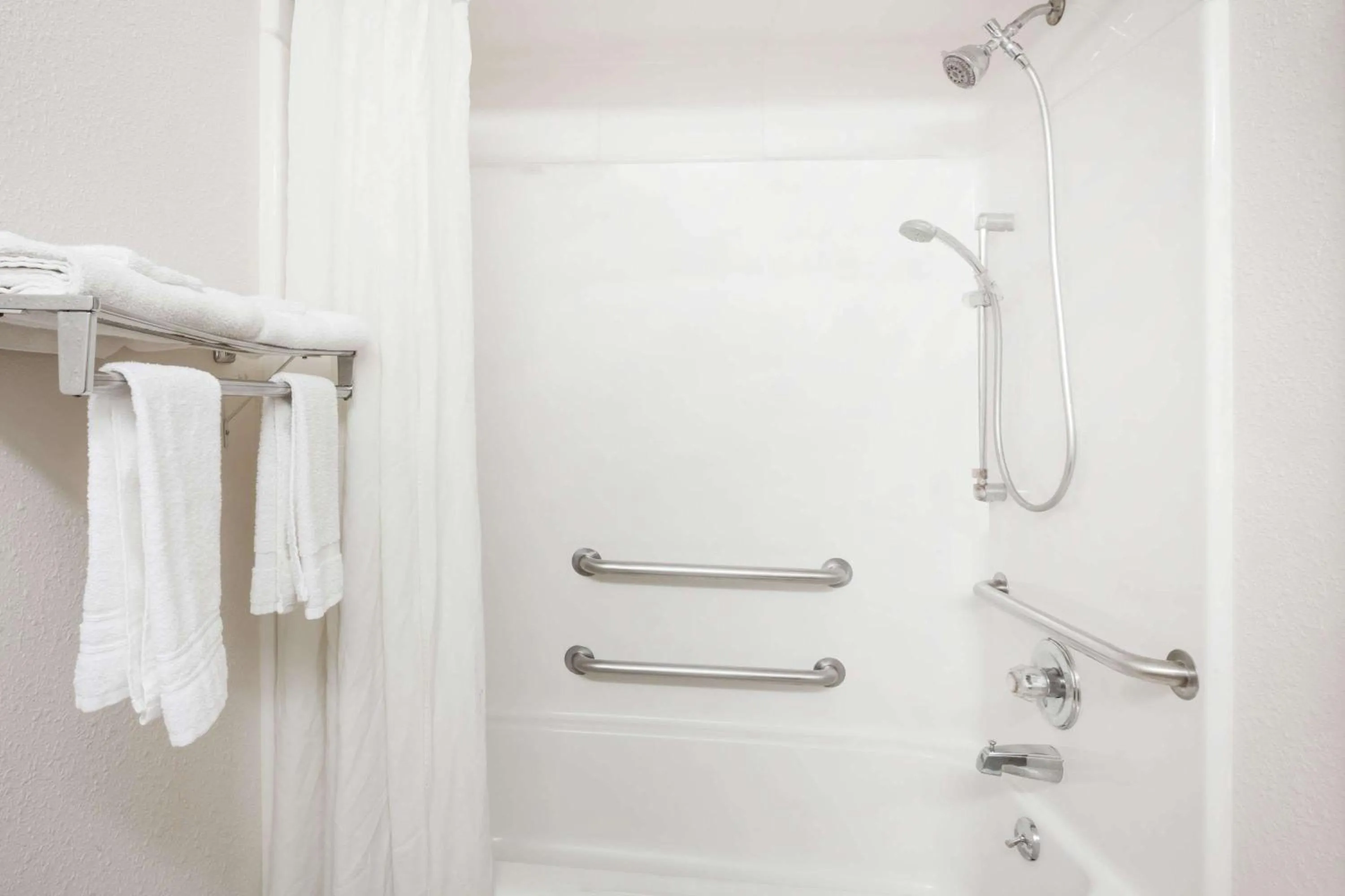 Bathroom in Super 8 by Wyndham Evansville North